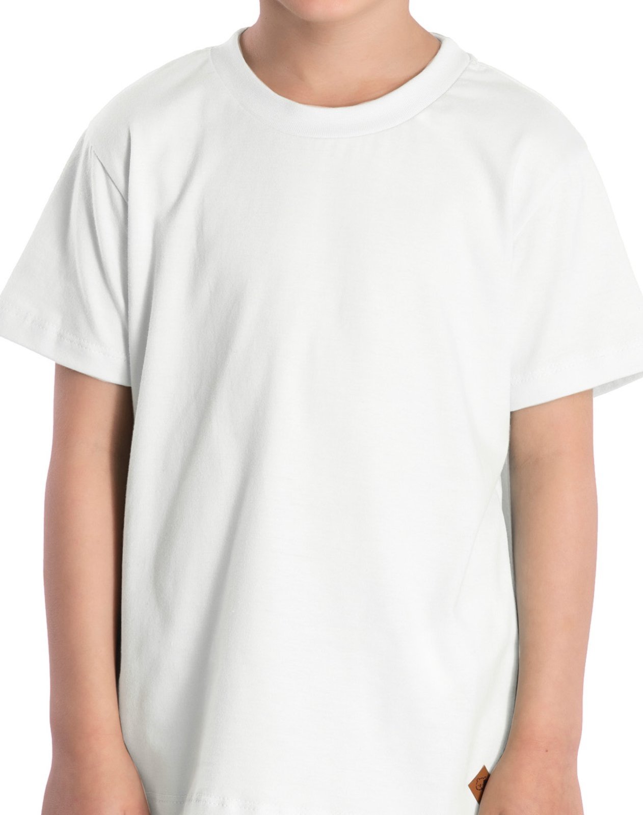 Infantil - Camiseta manga curta algodão branca