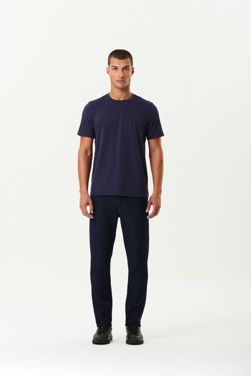 Calça Jeans Traymon Slim 5 Bolsos Blue Black