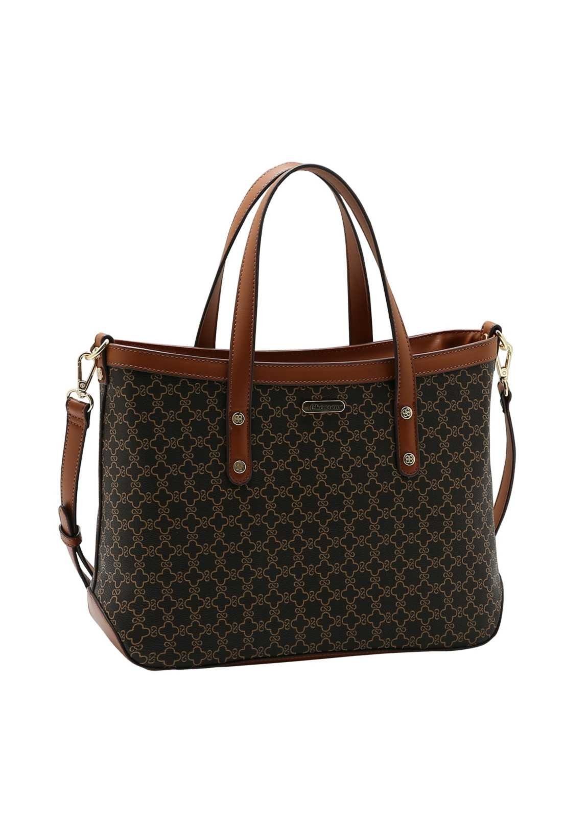 Bolsa Feminina Chenson Mão New Elemento Gráfico 3485888 Café