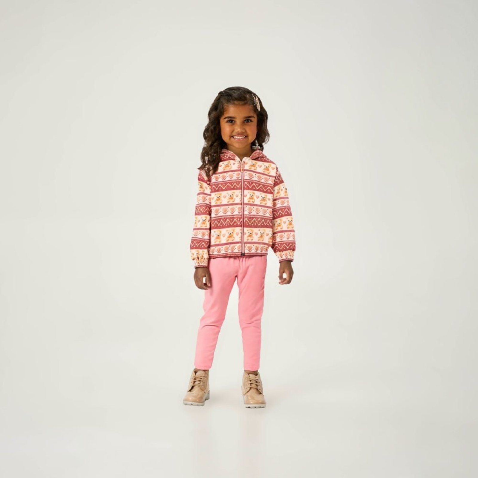 Infantil - Conjunto Rosa Primeiros Passos Pulla Bulla Menina - 55232-1396