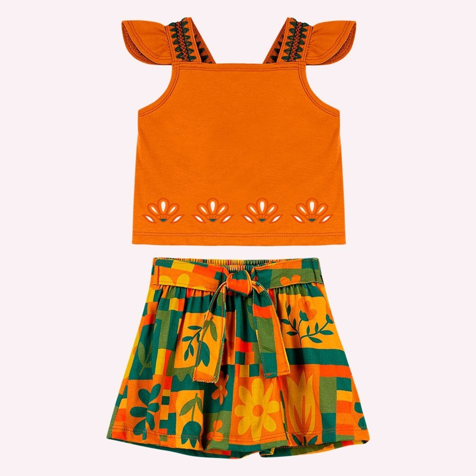 Infantil - Conjunto Menina em Algodão Nanai