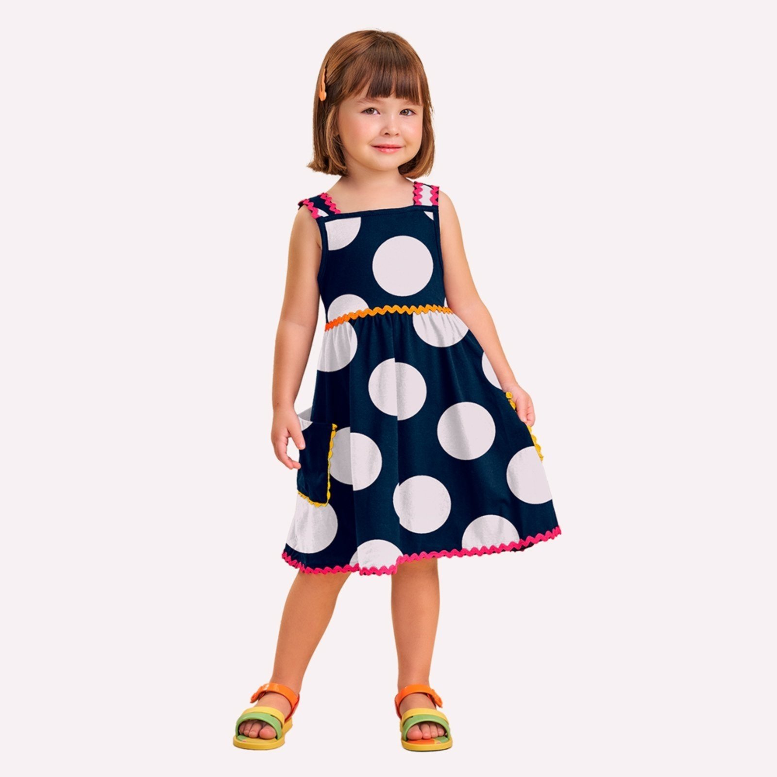 Infantil – Vestido Menina Bolinhas Nanai