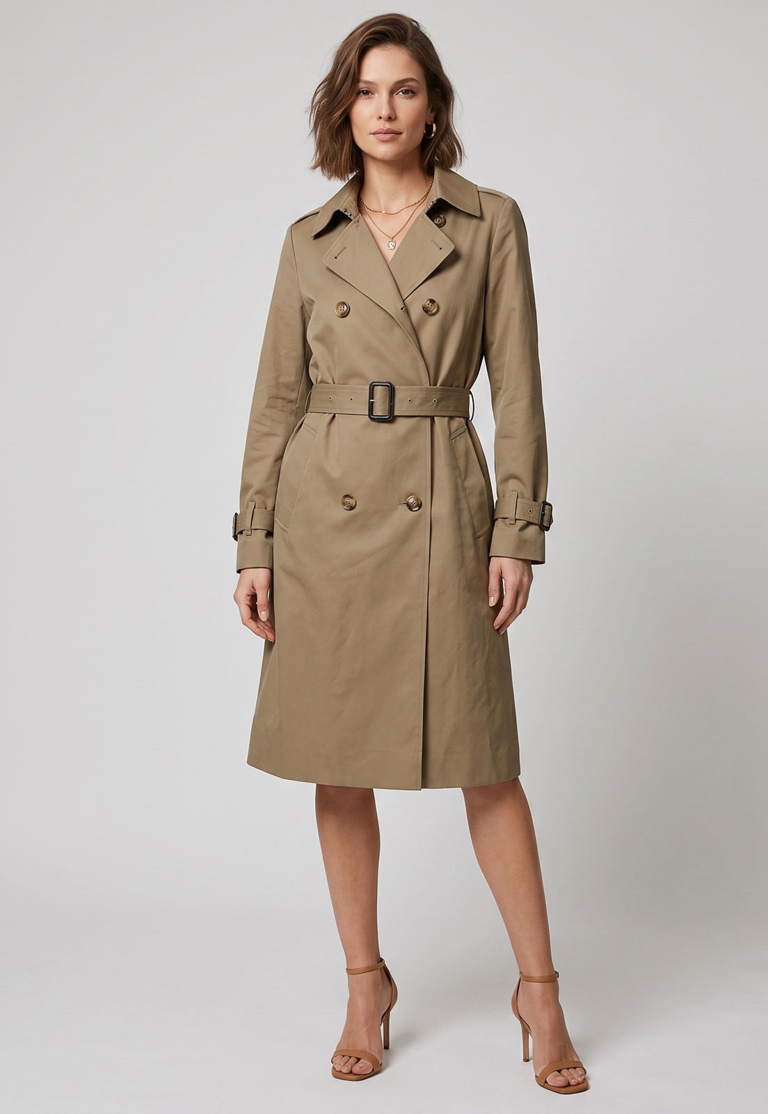 Trench Coat Feminino Mango Alongado Bege