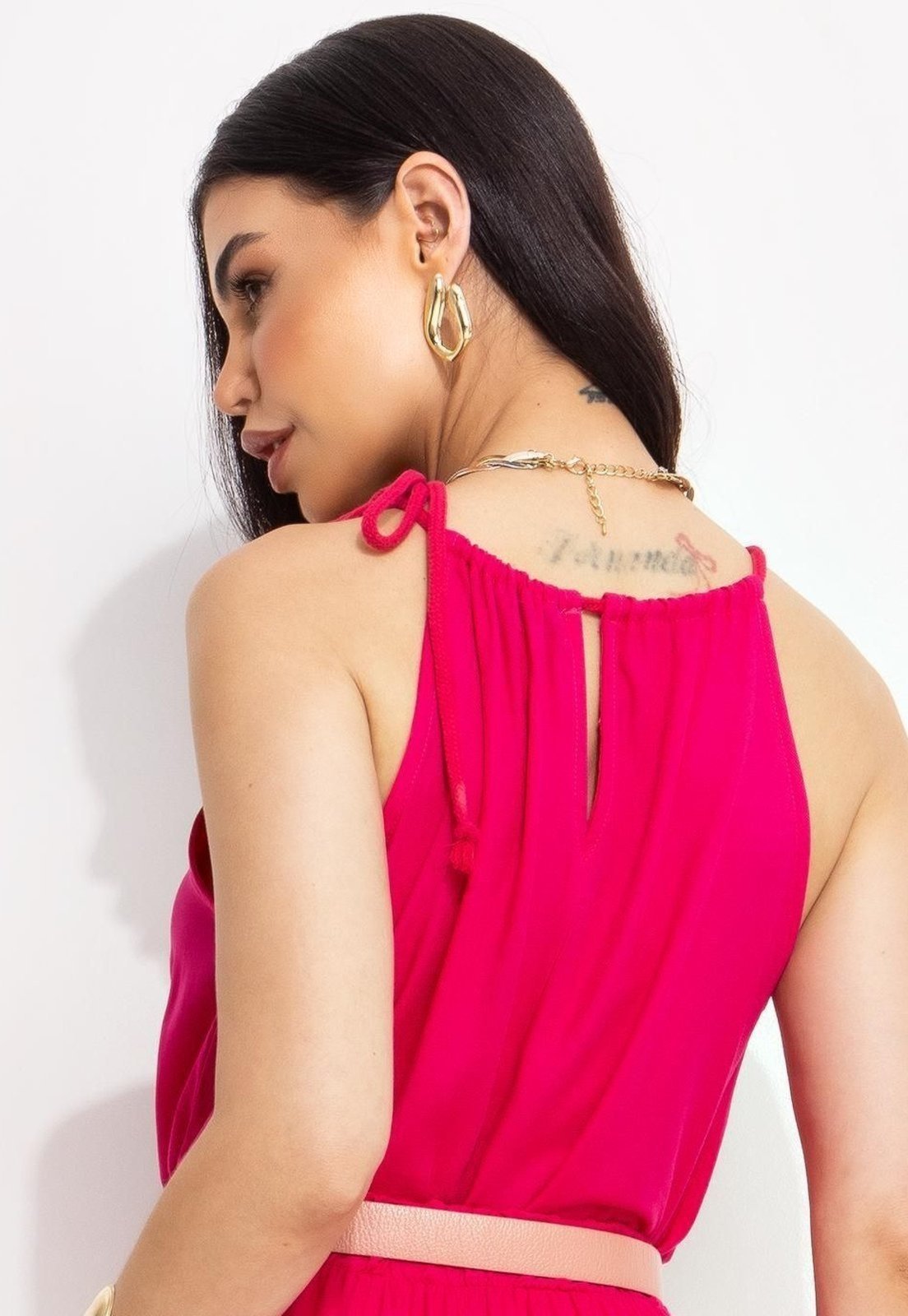 Vista 3 Blusa Em Viscose Plana Sarjada Pink Quintess rosa pink Quintess rosa pink