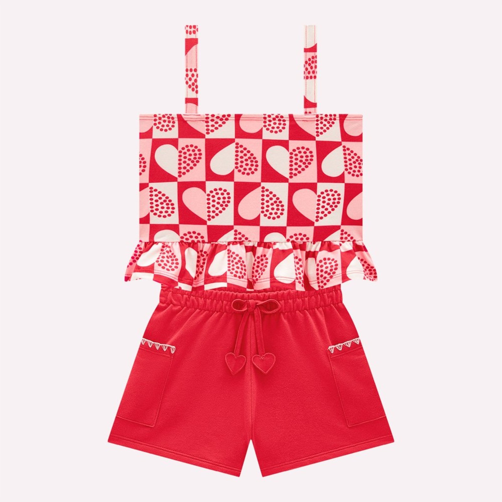Infantil - Conjunto Menina Corações Kyly