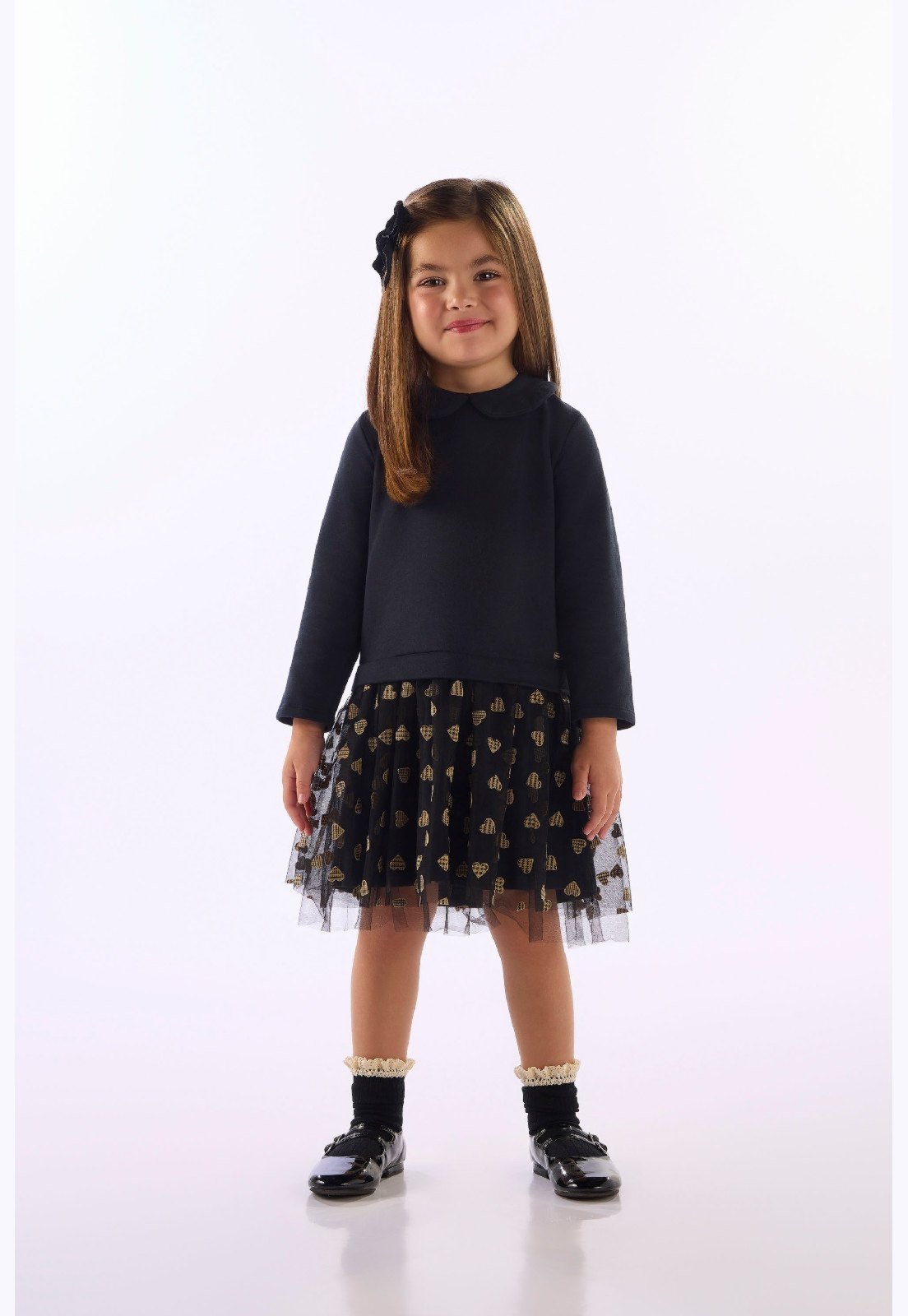 Infantil - Vestido Molecotton Tule Up Baby Preto