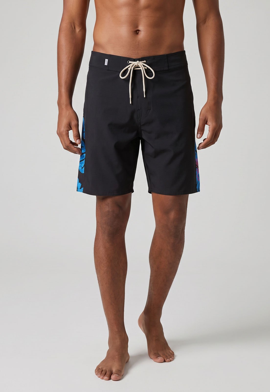 Boardshort Masculino Rusty Detalhe Lateral Preto