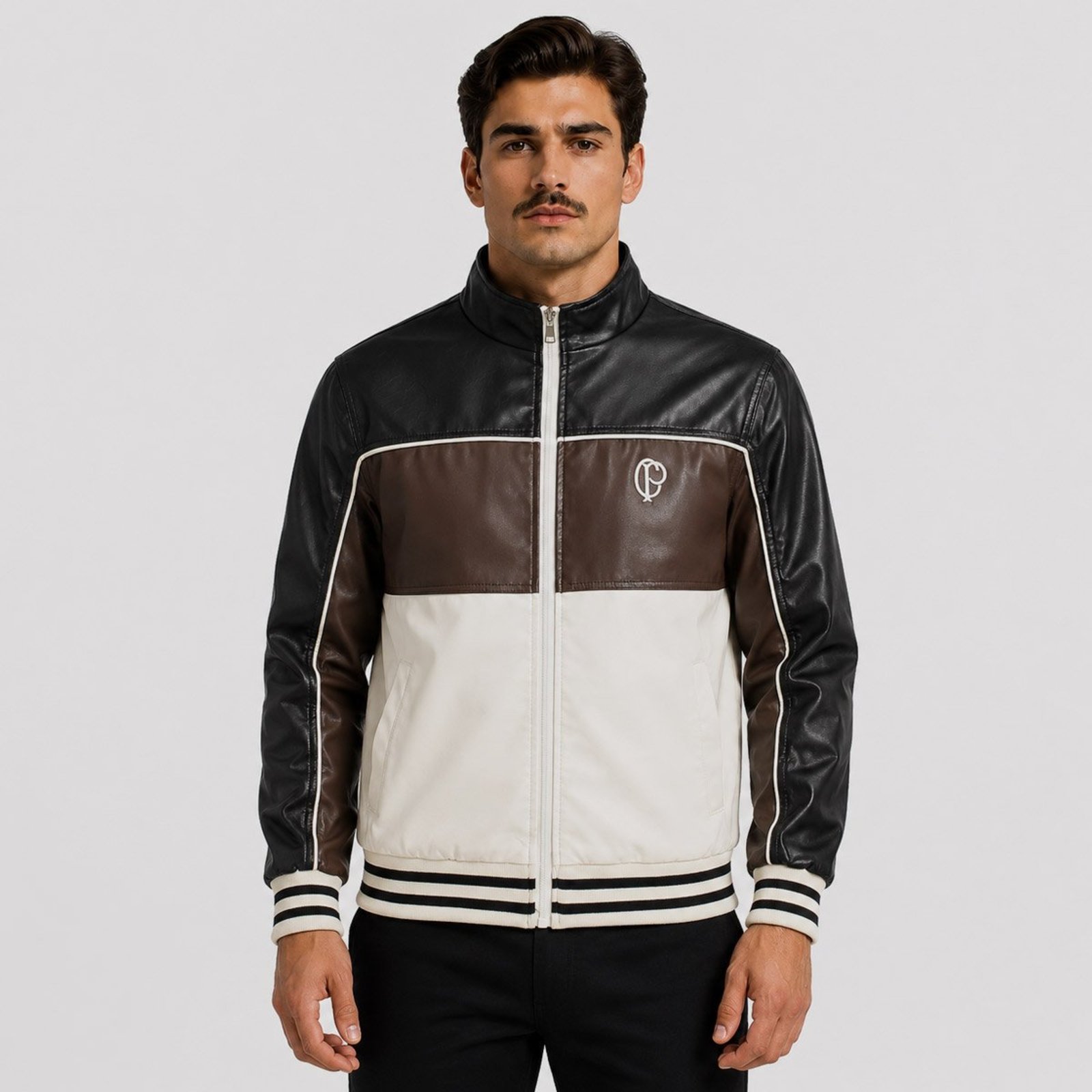 Jaqueta Corinthians College Marrom e Branca