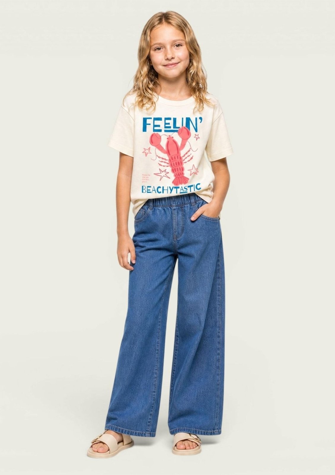 Infantil - Calça Menina Em Jeans Leve Hering
