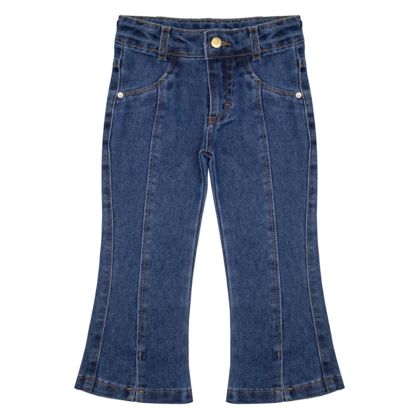 Vista 3 Infantil - Calça Look Jeans Flare Jeans azul Look Jeans azul