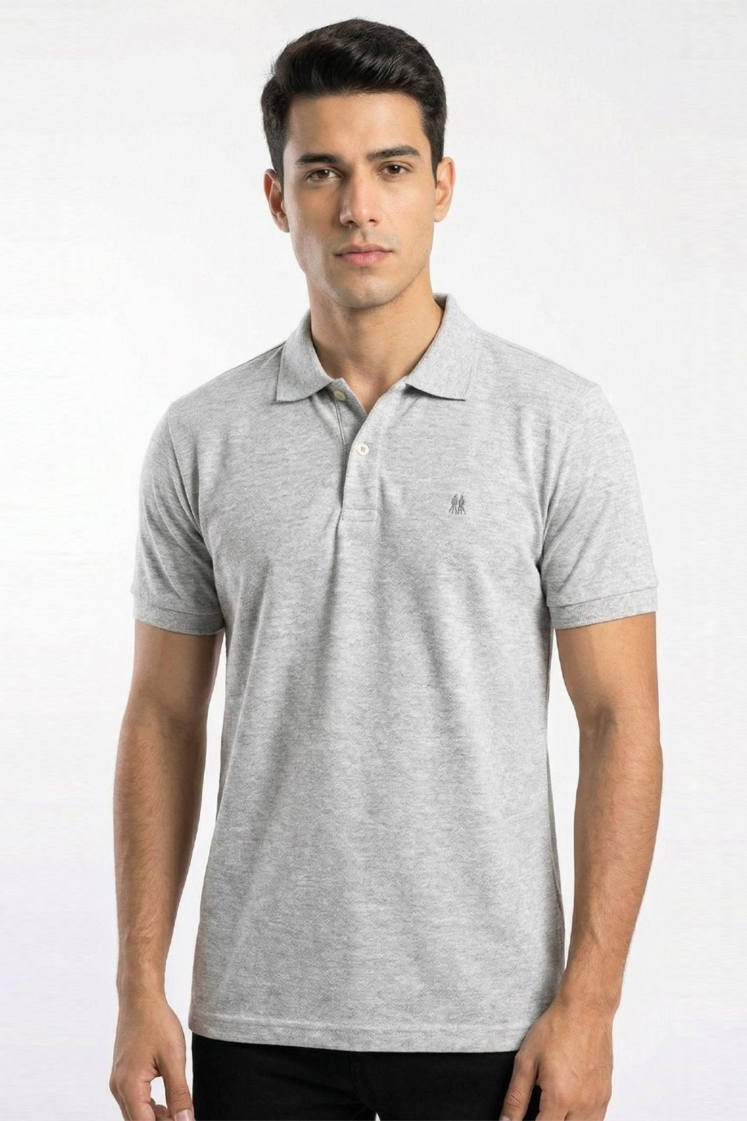 Polo Piquet Masculina Leve Polo Wear Cinza Escuro