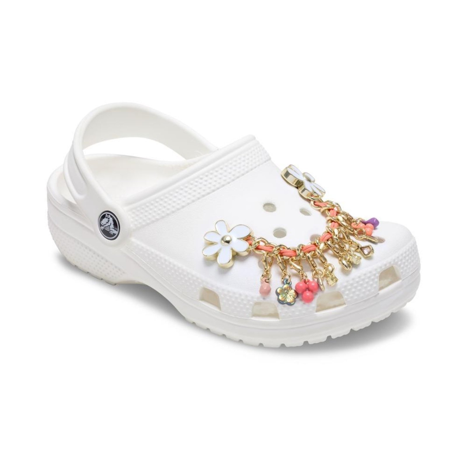 Vista 3 Infantil - Jibbitz™ Corrente de Pingente Ajustável com Fita Crocs branco