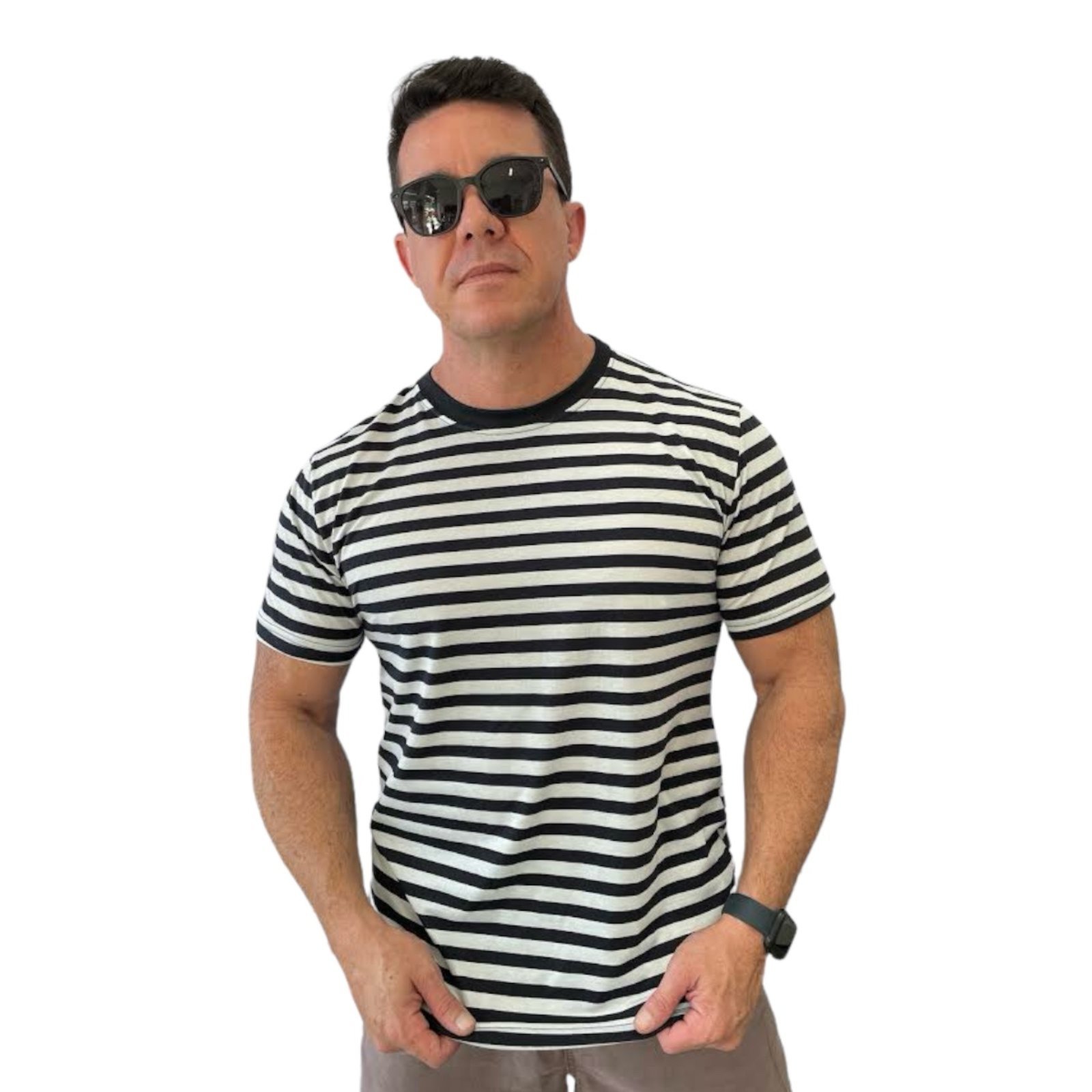 Camiseta listrada básica Stecchi