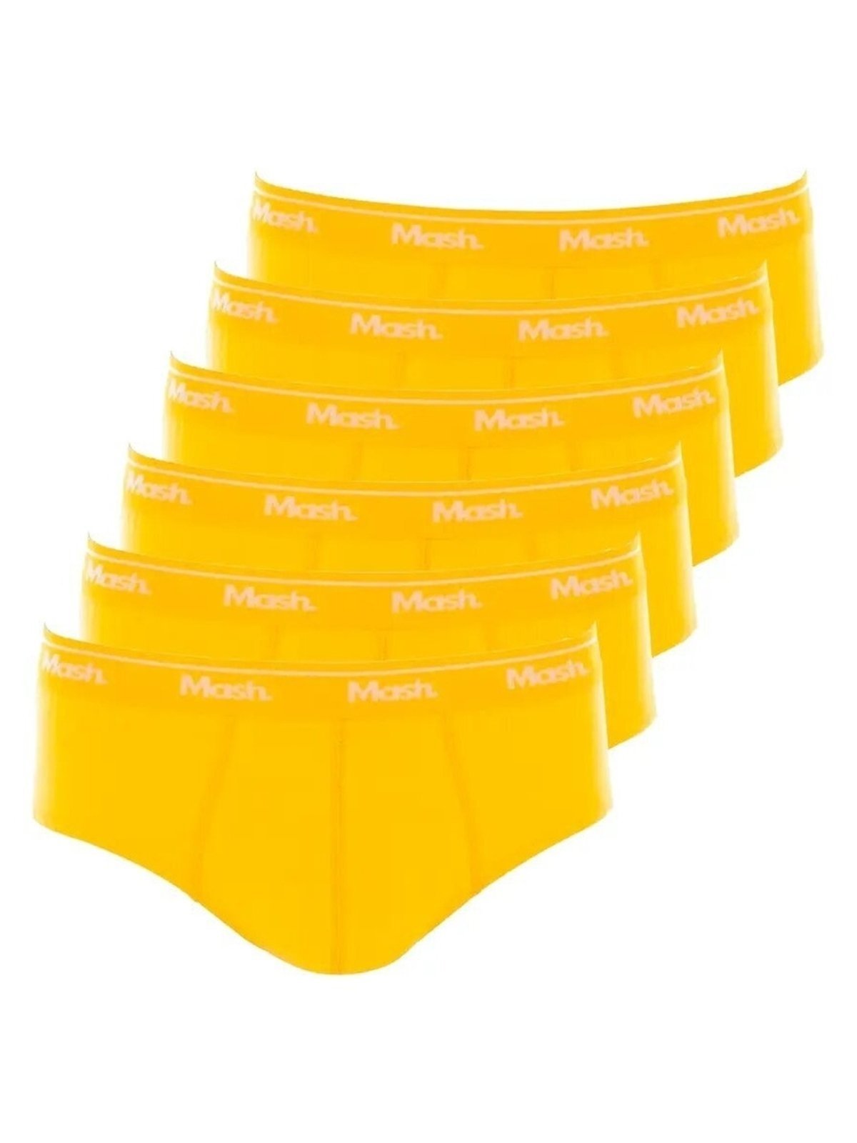 Kit com 6 Cuecas Slip Mash 073.58 Amarelo