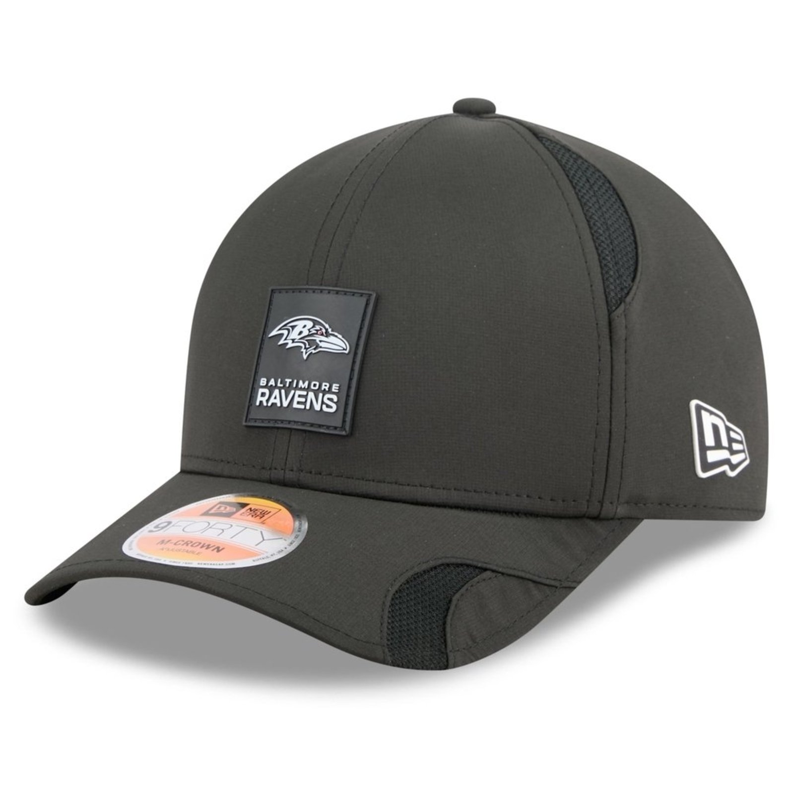 Bone New Era 9FORTY M-CROWN Baltimore Ravens NFL Sideline Preto