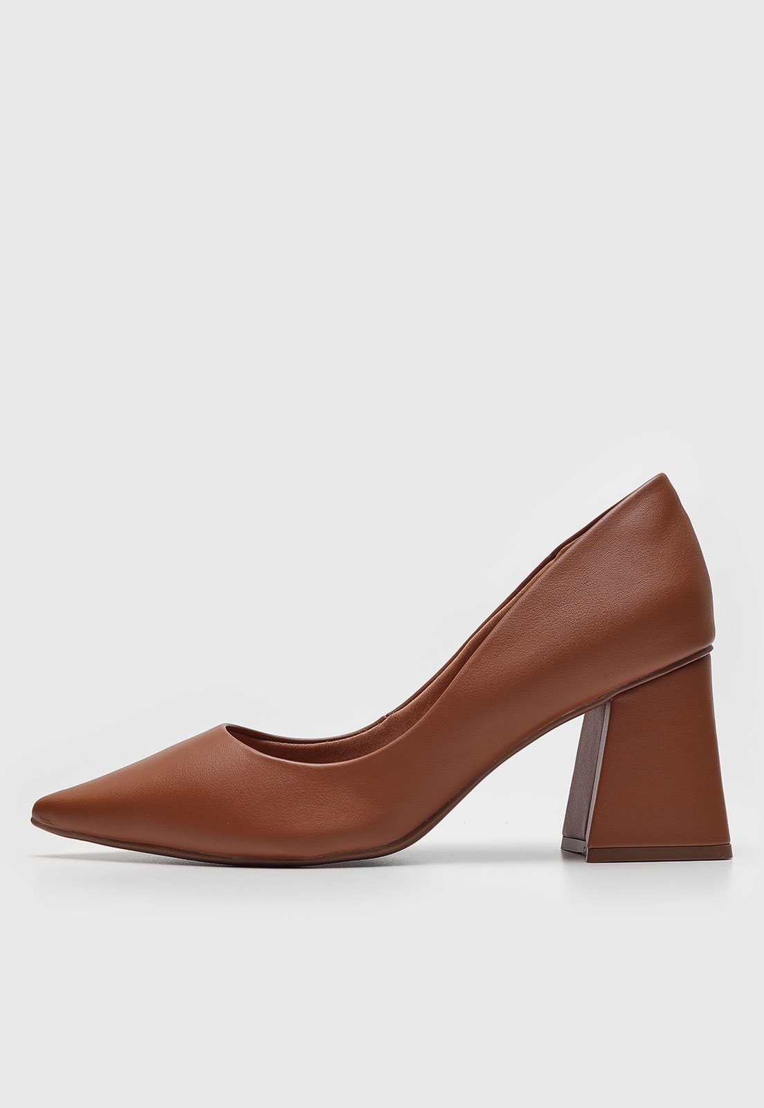 Scarpin cê Liso Marrom