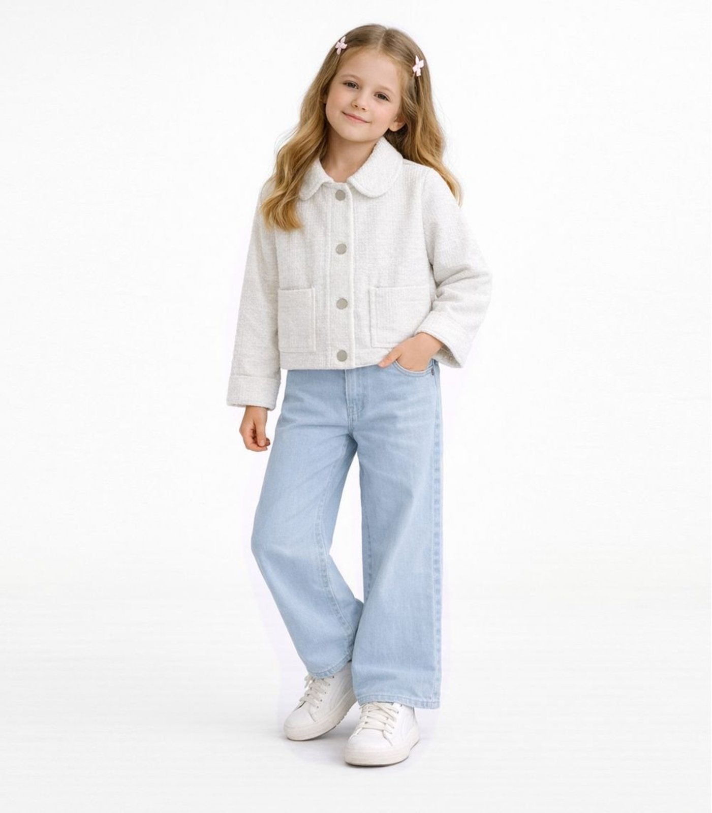 Infantil – Casaco Tweed Shine Trick Nick Branco
