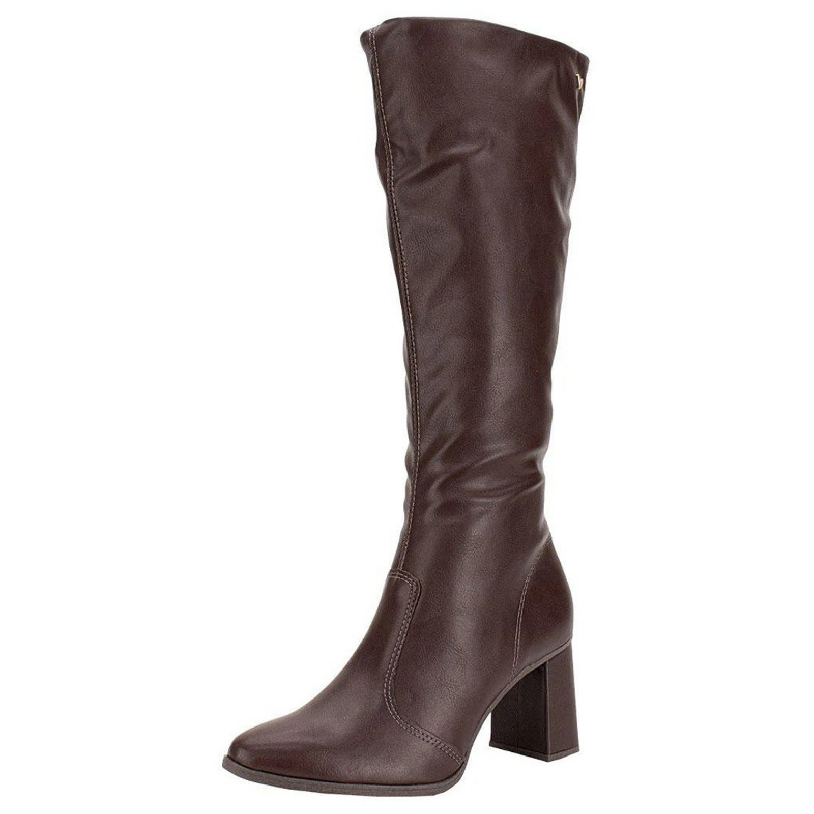 Bota Feminina Cano Longo Salto Alto Confortável Mississipi