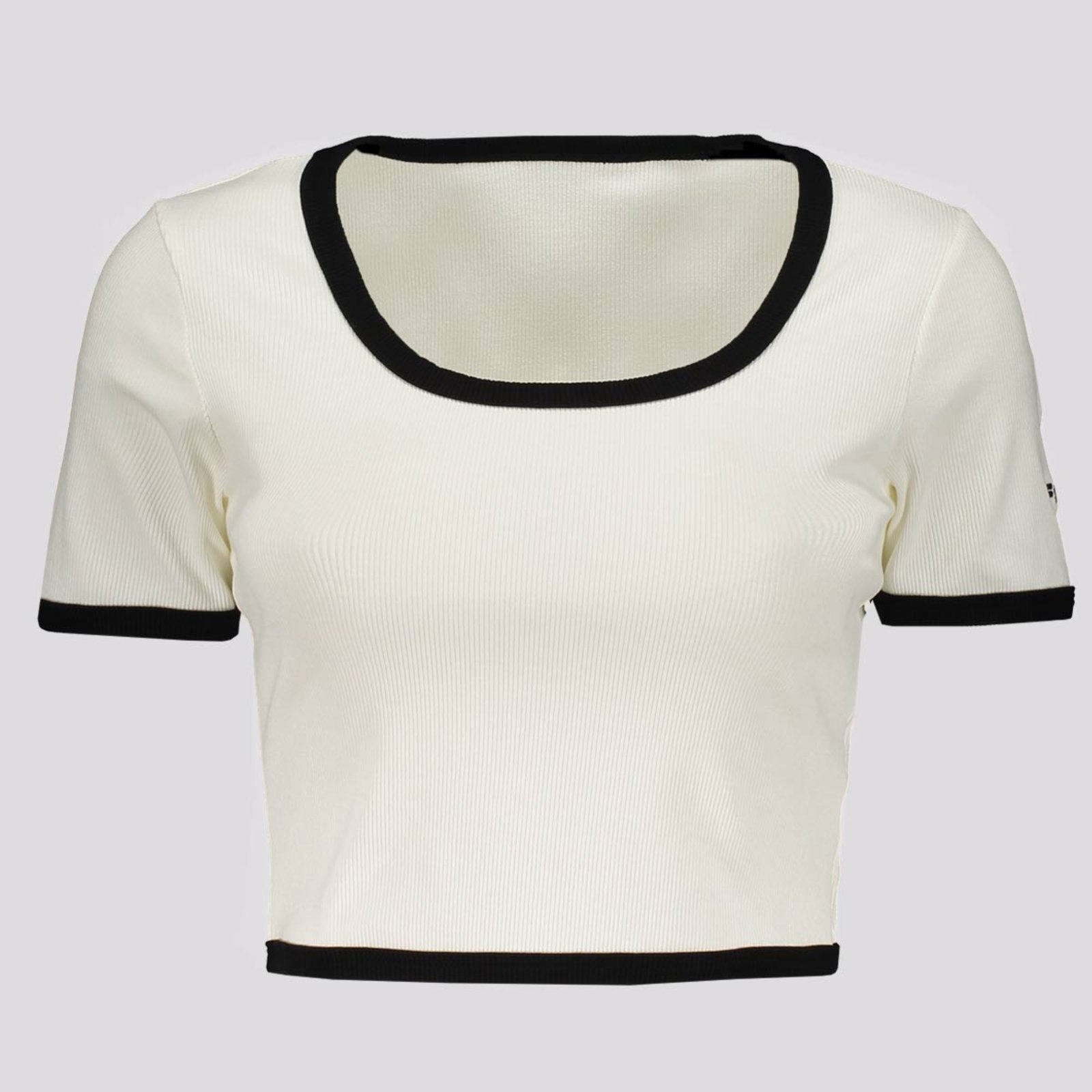 Vista 2 Cropped Fila Rib Feminina Off White branco white Fila branco white