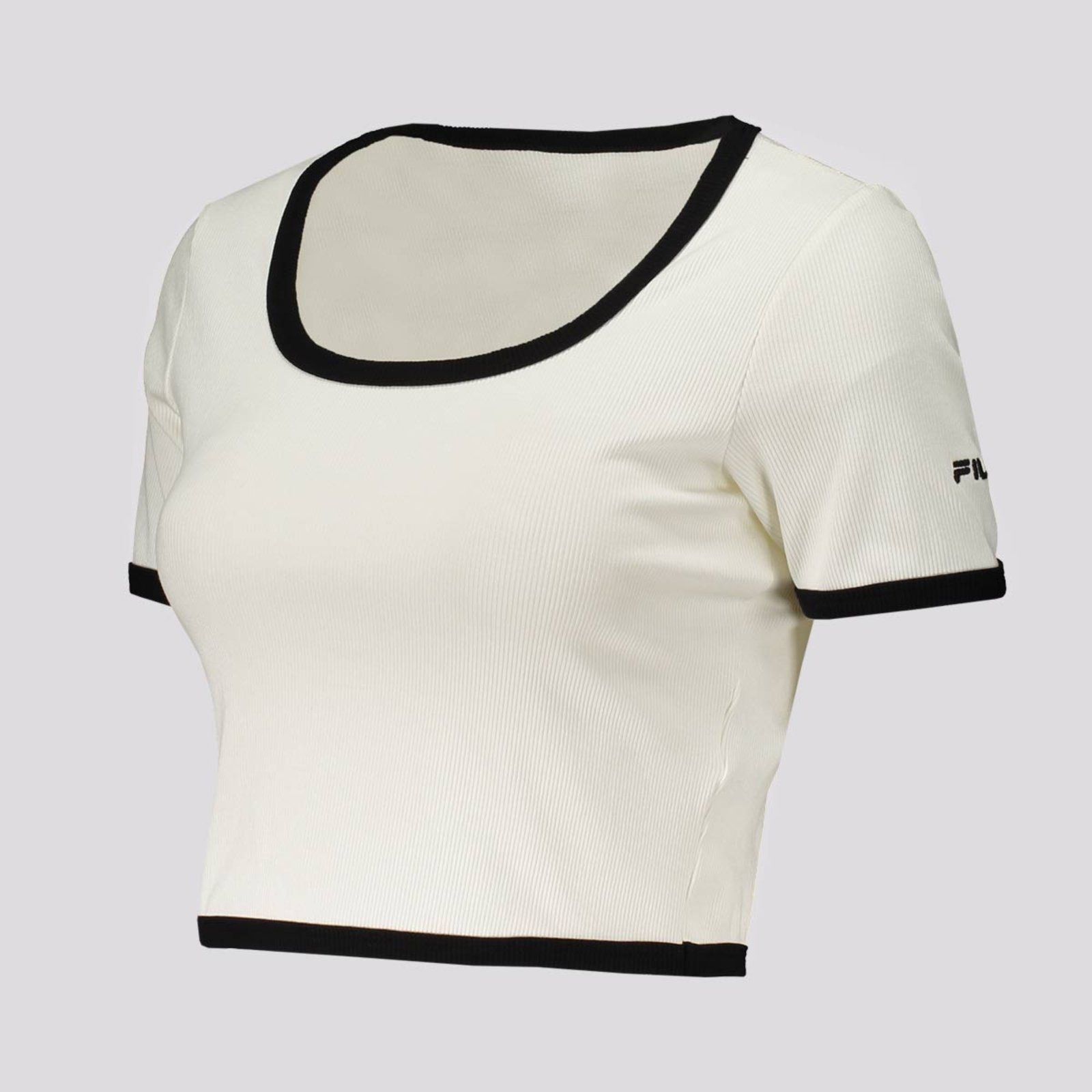 Vista 3 Cropped Fila Rib Feminina Off White branco white Fila branco white