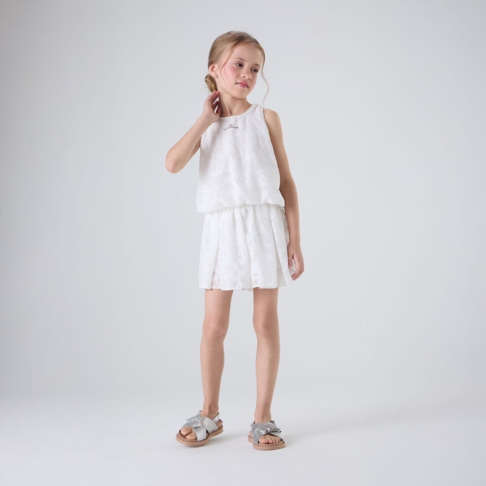 Infantil - Saia Shorts Jacquart Foil Feminina Lilica Ripilica