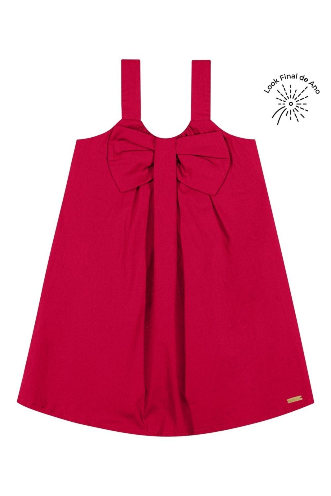 Infantil - Vestido Menina Maxi Laço Colorittá Vermelho