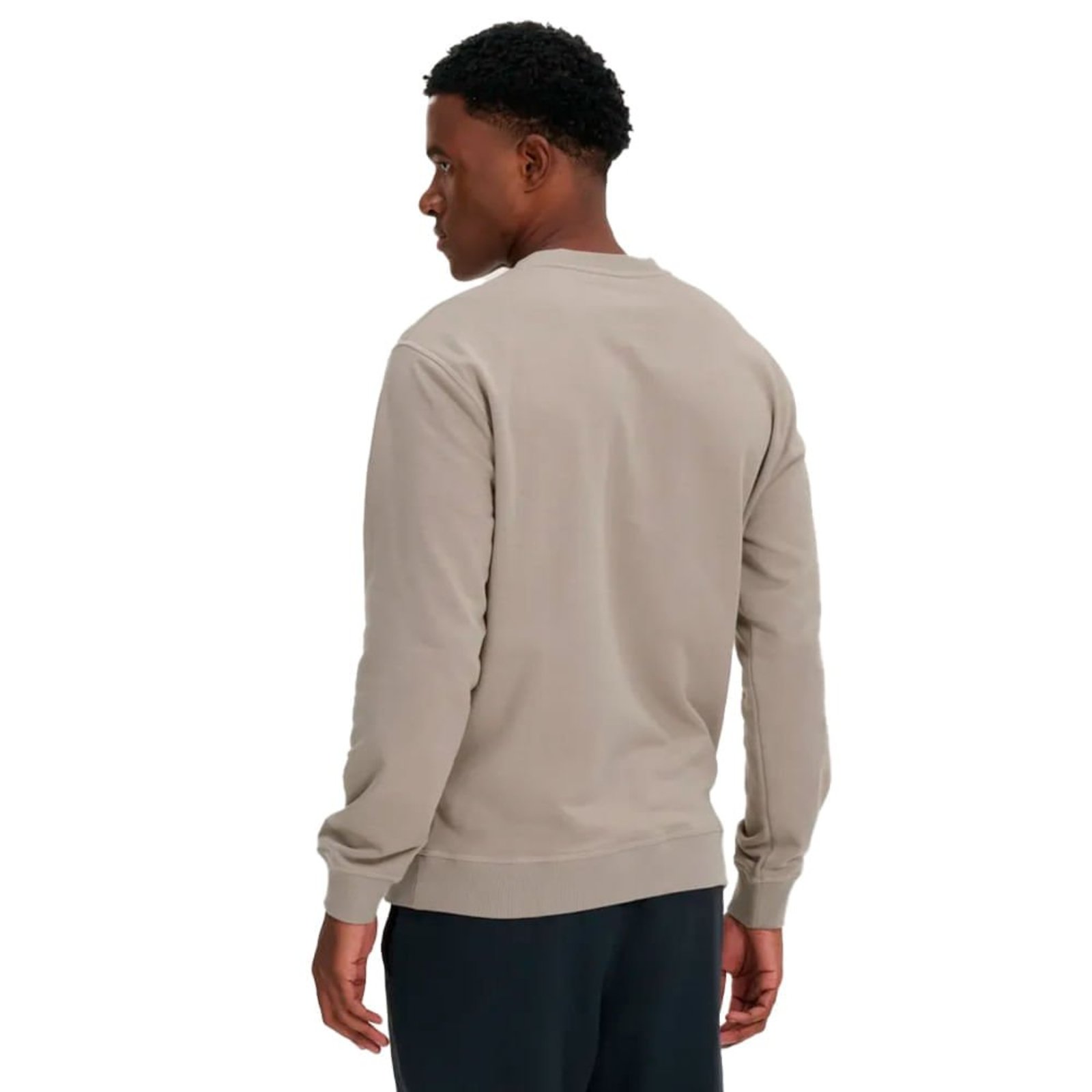Vista 3 Moletom Masculino New Balance Gola Careca cinza New Balance cinza