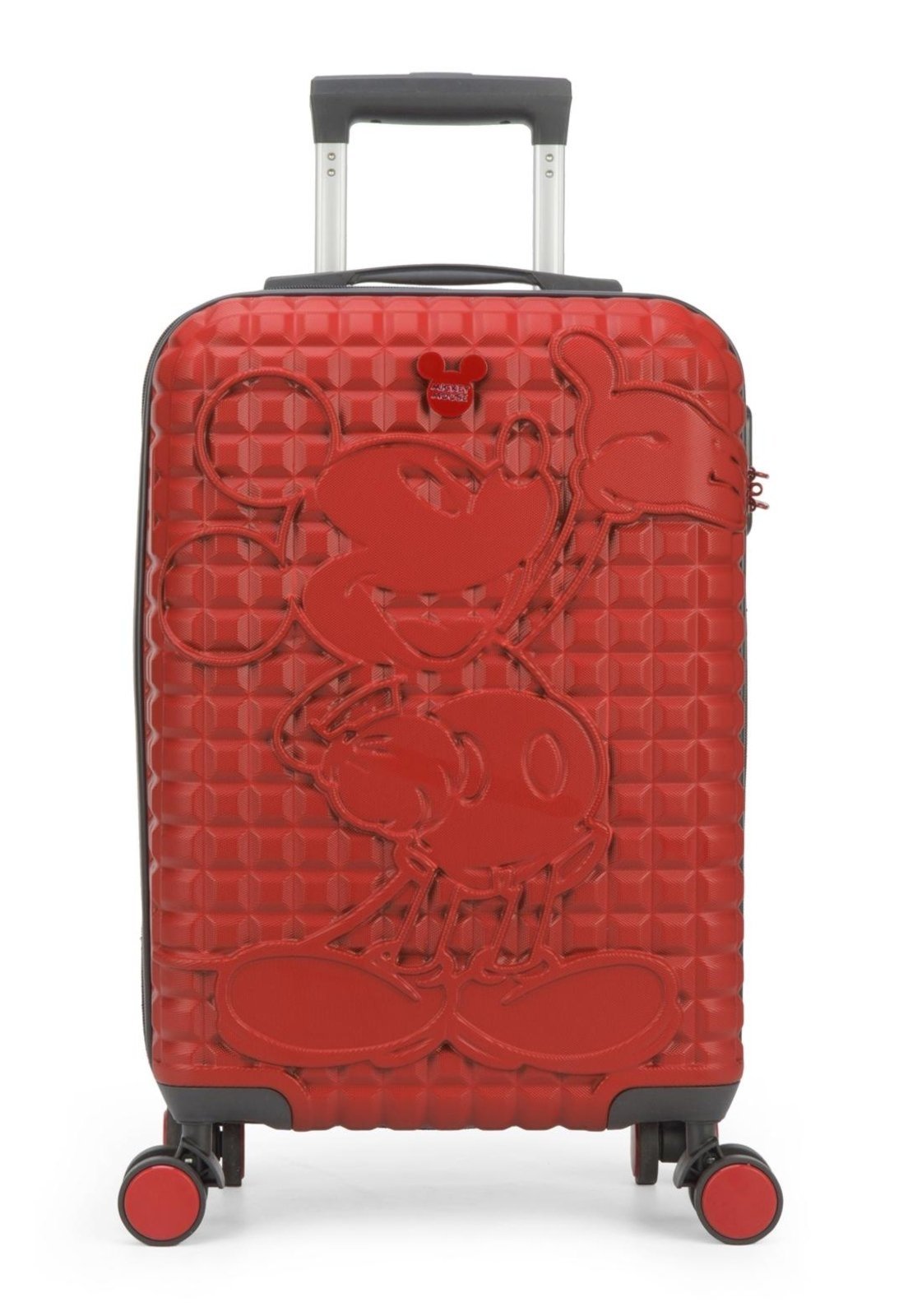 Infantil - Mala de Viagem Bordo ABS Rodas Duplas 360 Mickey Disney Vermelho