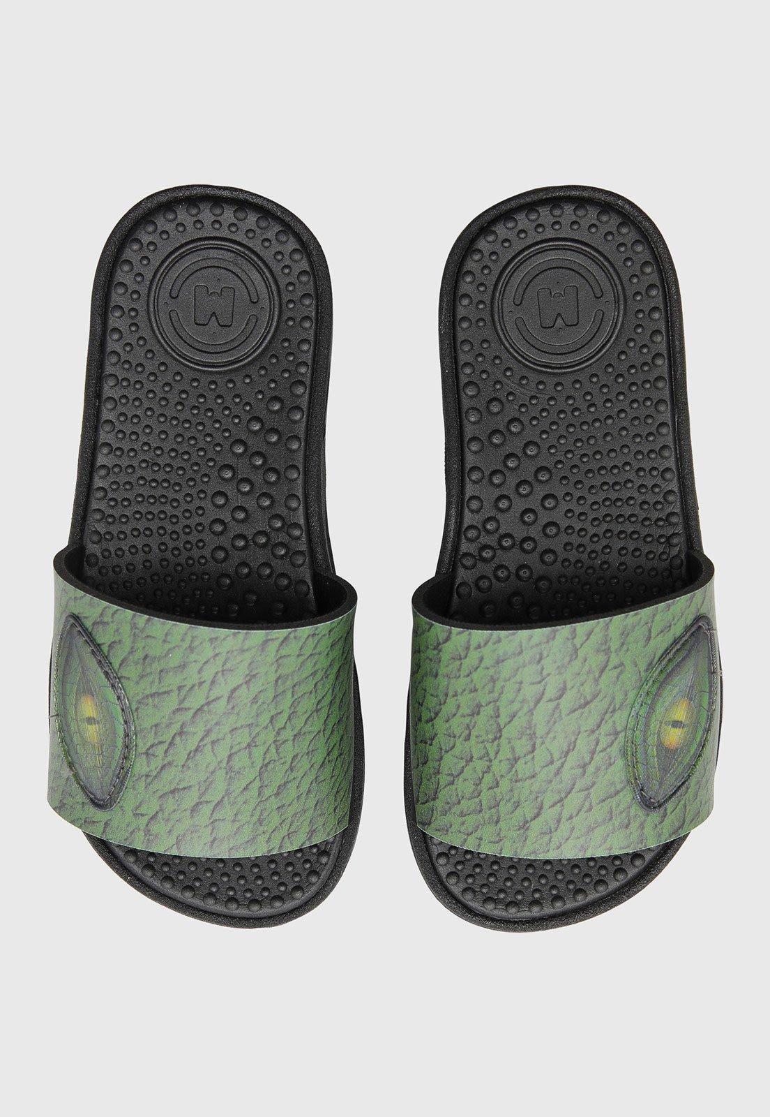 Infantil - Chinelo Molekinho Tira Larga Réptil Verde