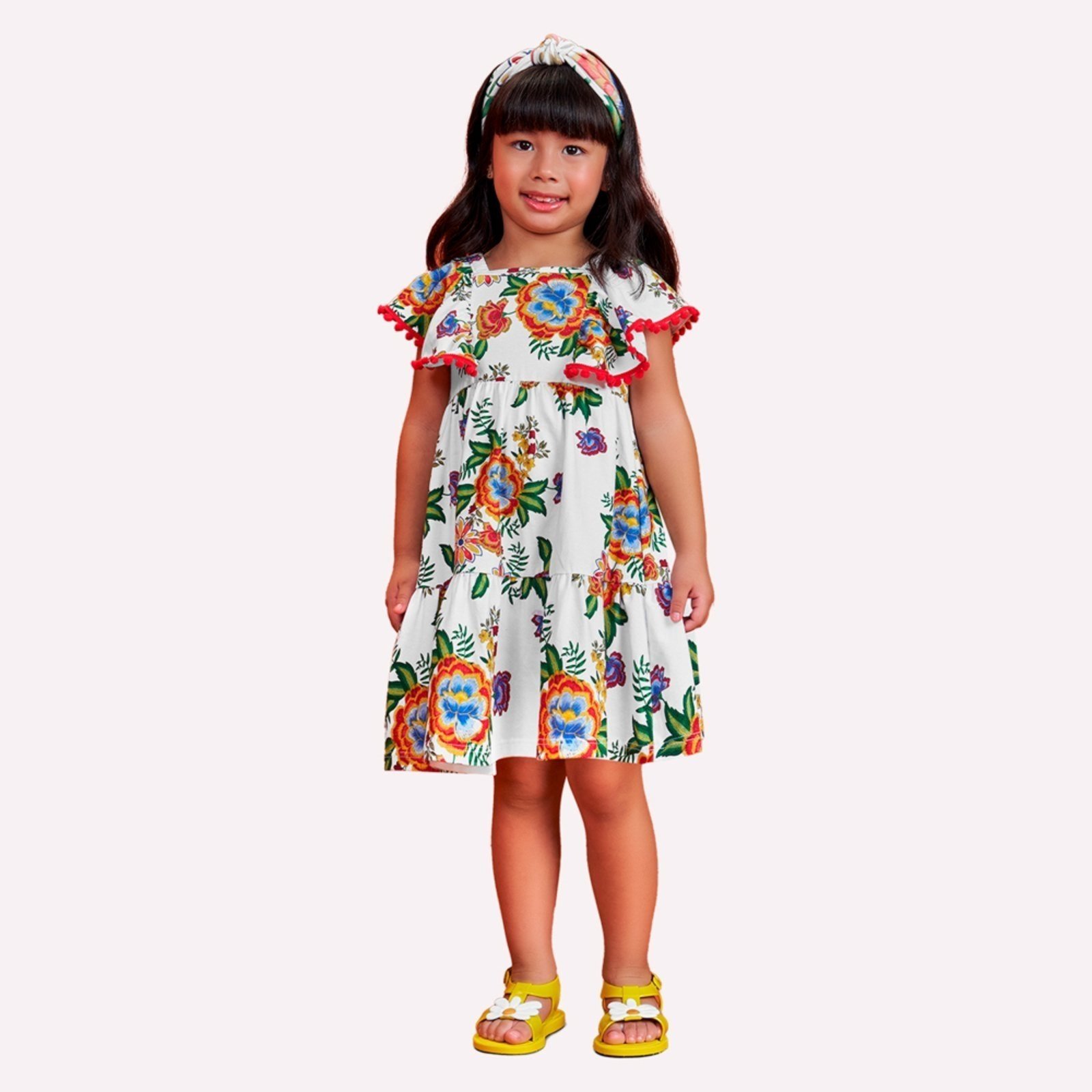 Infantil - Vestido Menina Flores Nanai