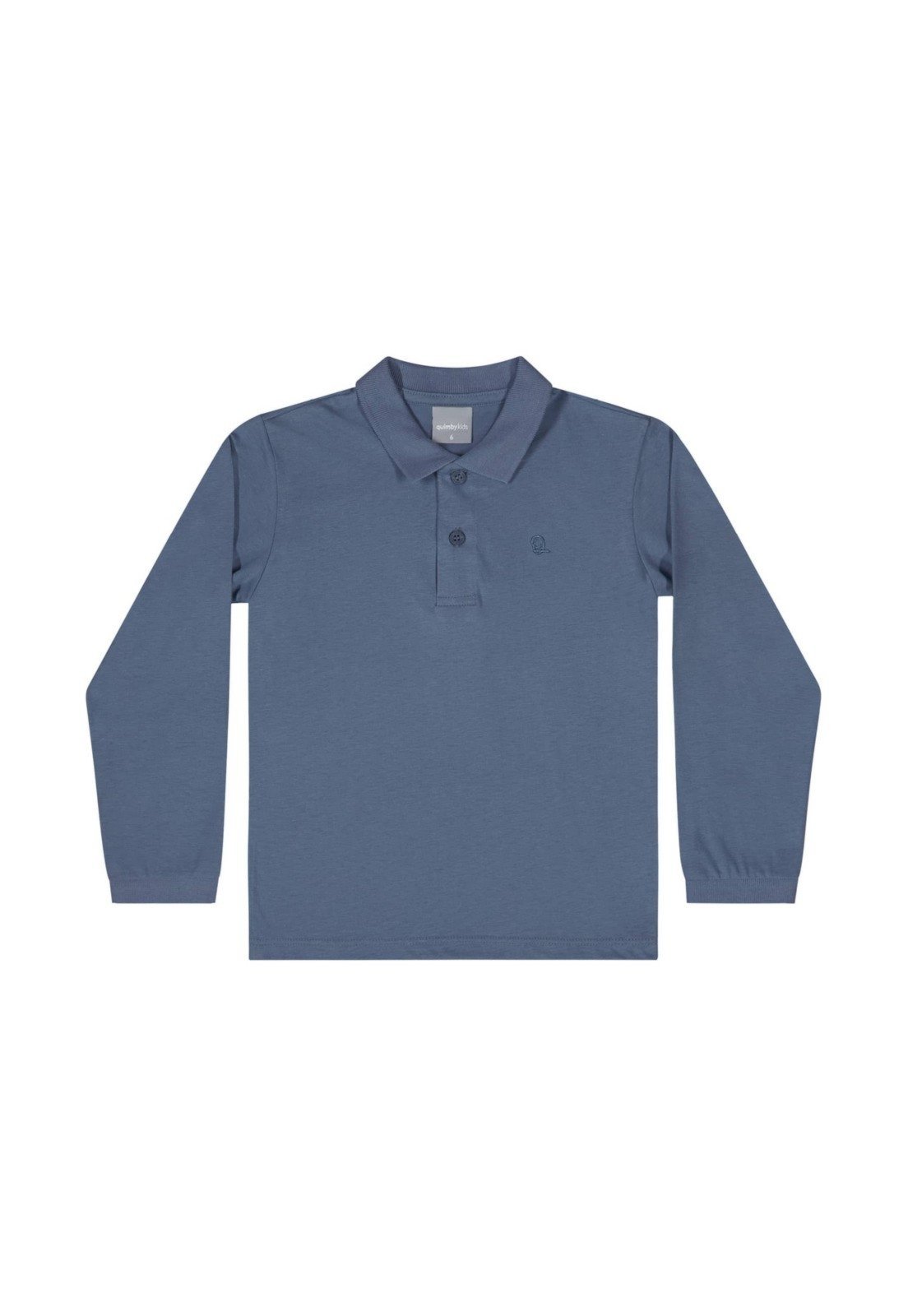 Infantil – Camisa Polo Manga Longa Básica para Menino Quimby Azul