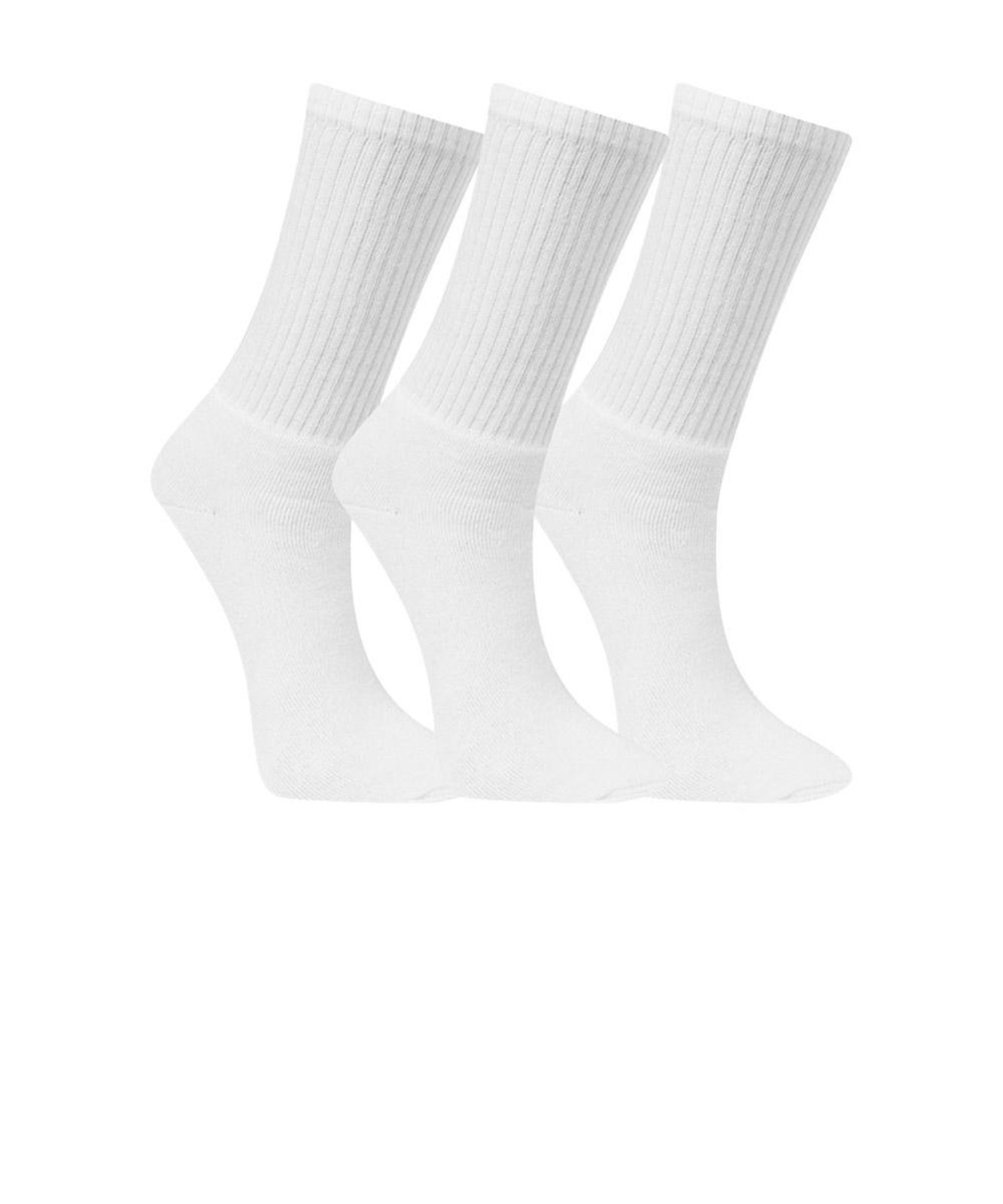 Meia Cano Alto Winston 3 Pares Branco Incolor