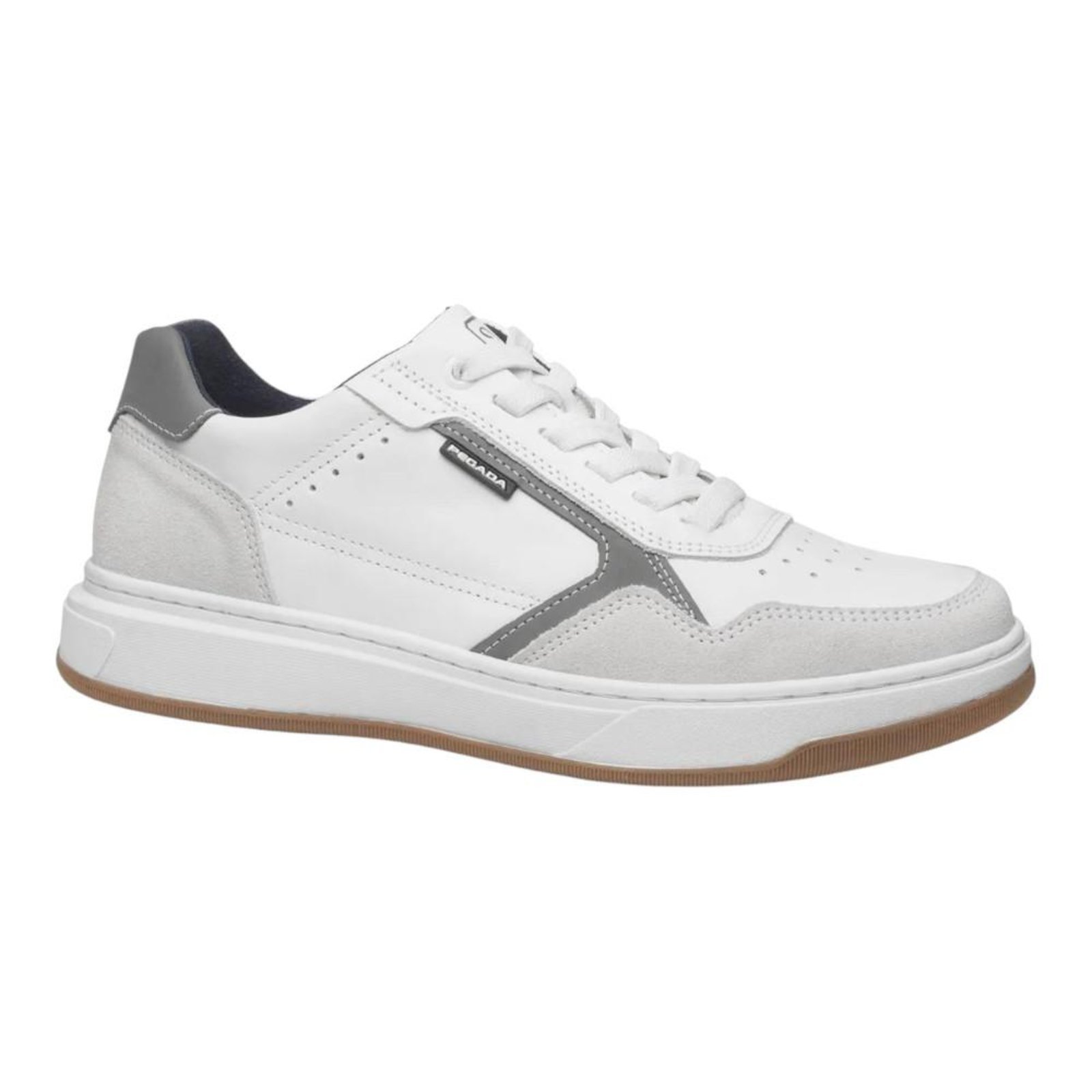 Tênis Sapatênis Pegada Ways Recortes Couro Branco Masculino Branco