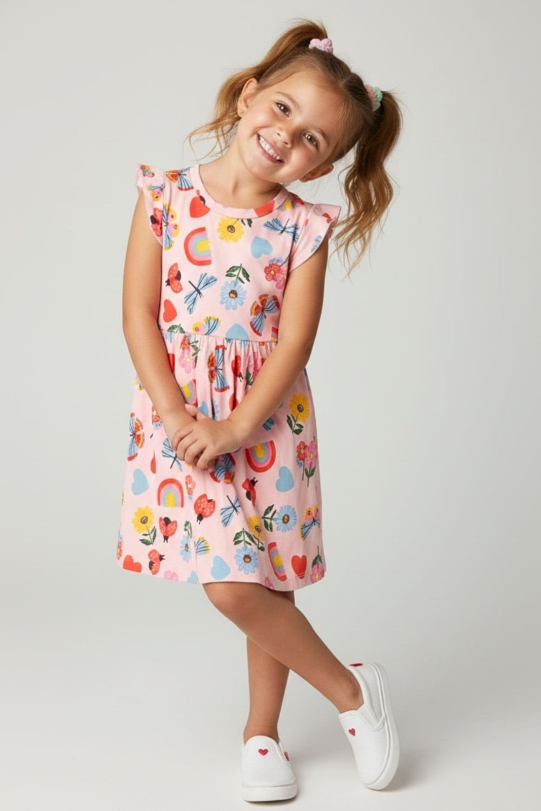 Vista 2 Infantil - Vestido Bem Vestir Feminino Arco-íris rosa BEM VESTIR rosa