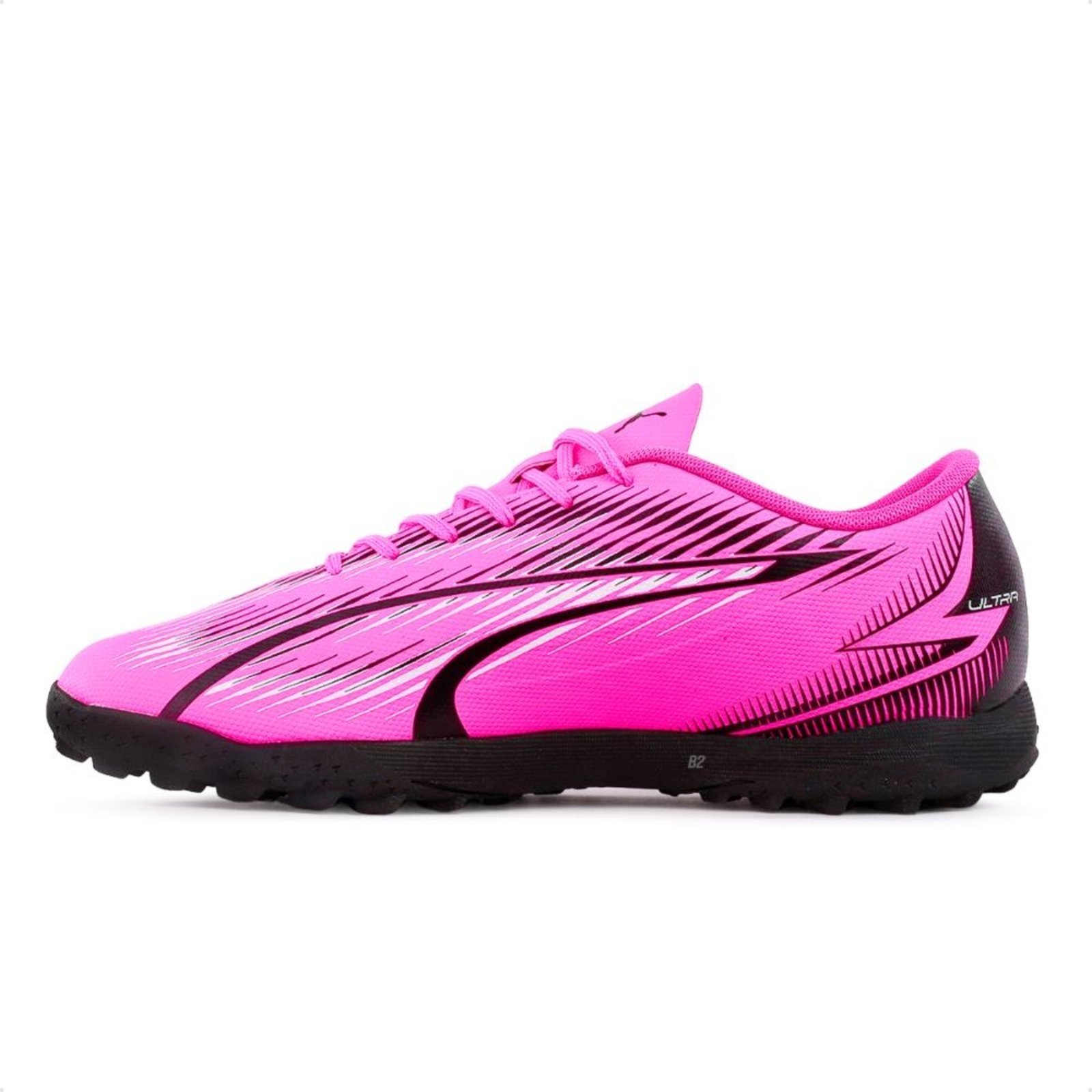 Vista 3 Chuteira Society Puma Ultra Play TT Bdp Unissex rosa Puma rosa