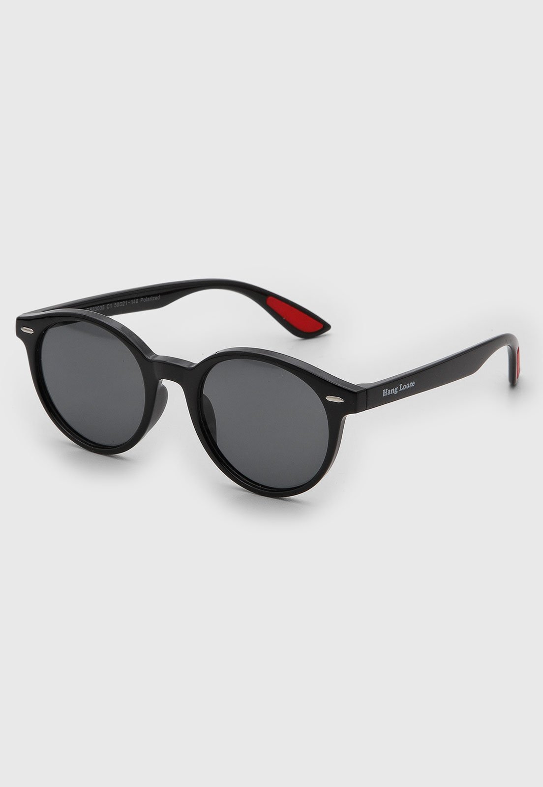 Óculos de Sol Hang Loose Polarized Detalhe Vermelho Preto
