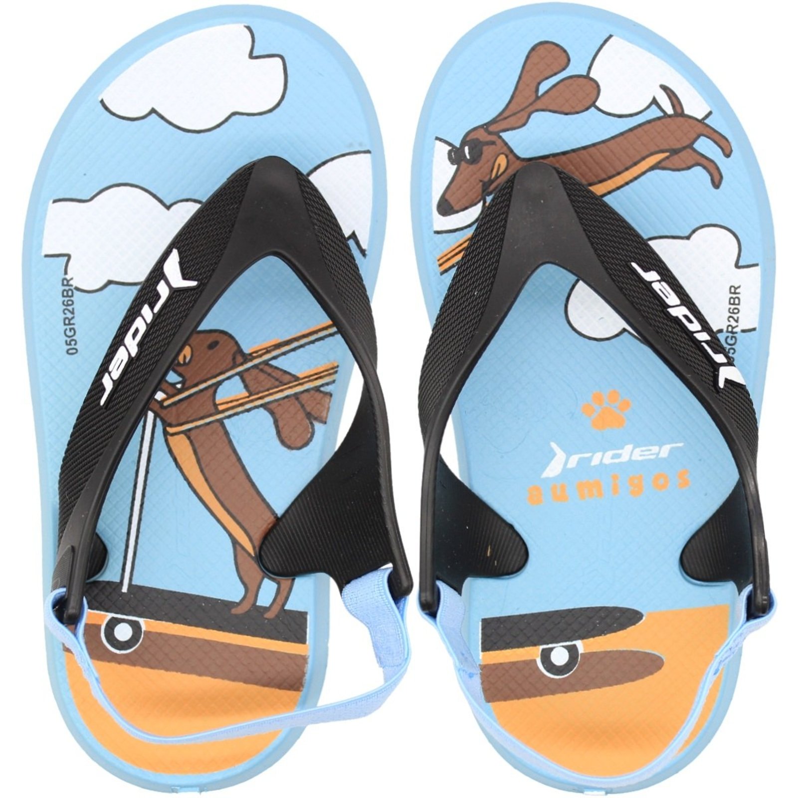 Infantil - Sandália de Dedo Baby Estampado Rider R1 III Menino