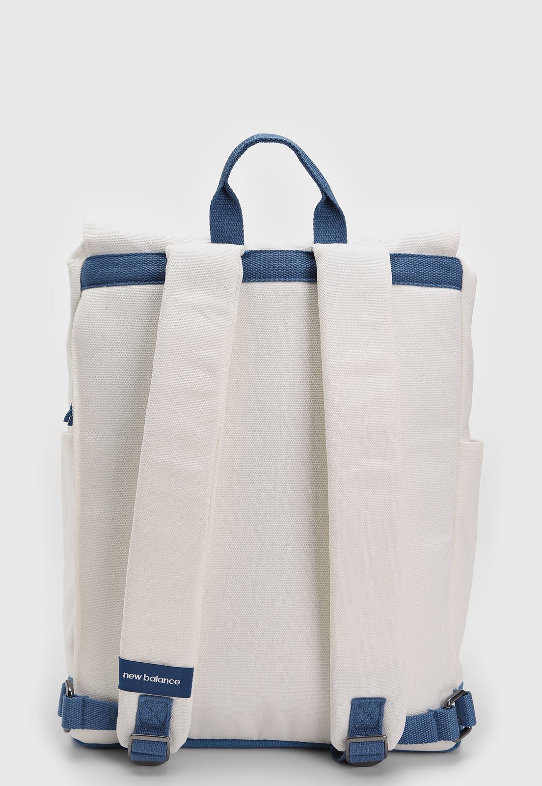 Vista 3 Mochila Unissex New Balance Canvas 18L Off-White Azul off-white white New Balance off-white white