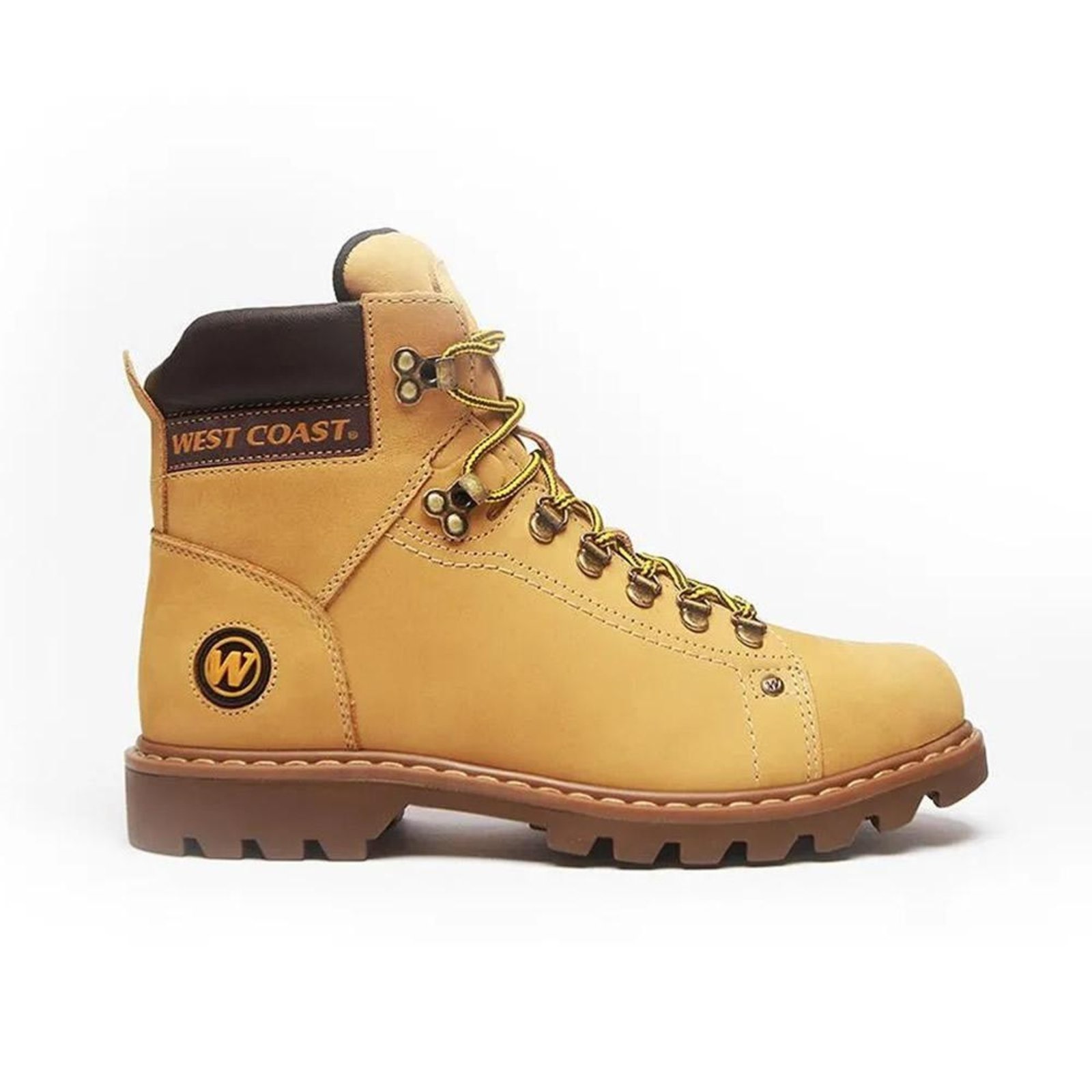 Bota West Coast Worker Classic Nobuck Couro Amarelo Amarelo