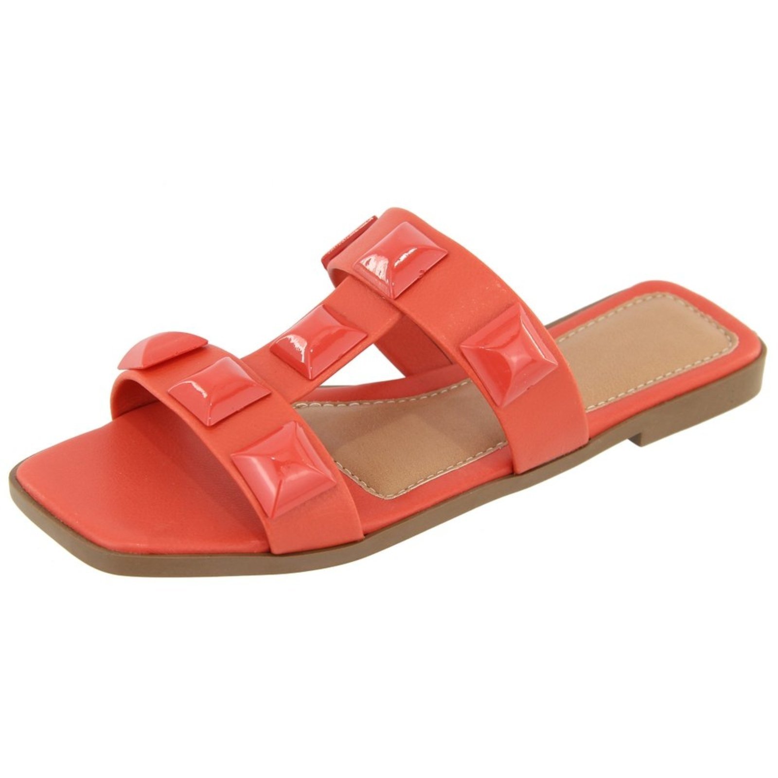 Rasteira Sandália Pedra Flat Ocre Kuento Shoes