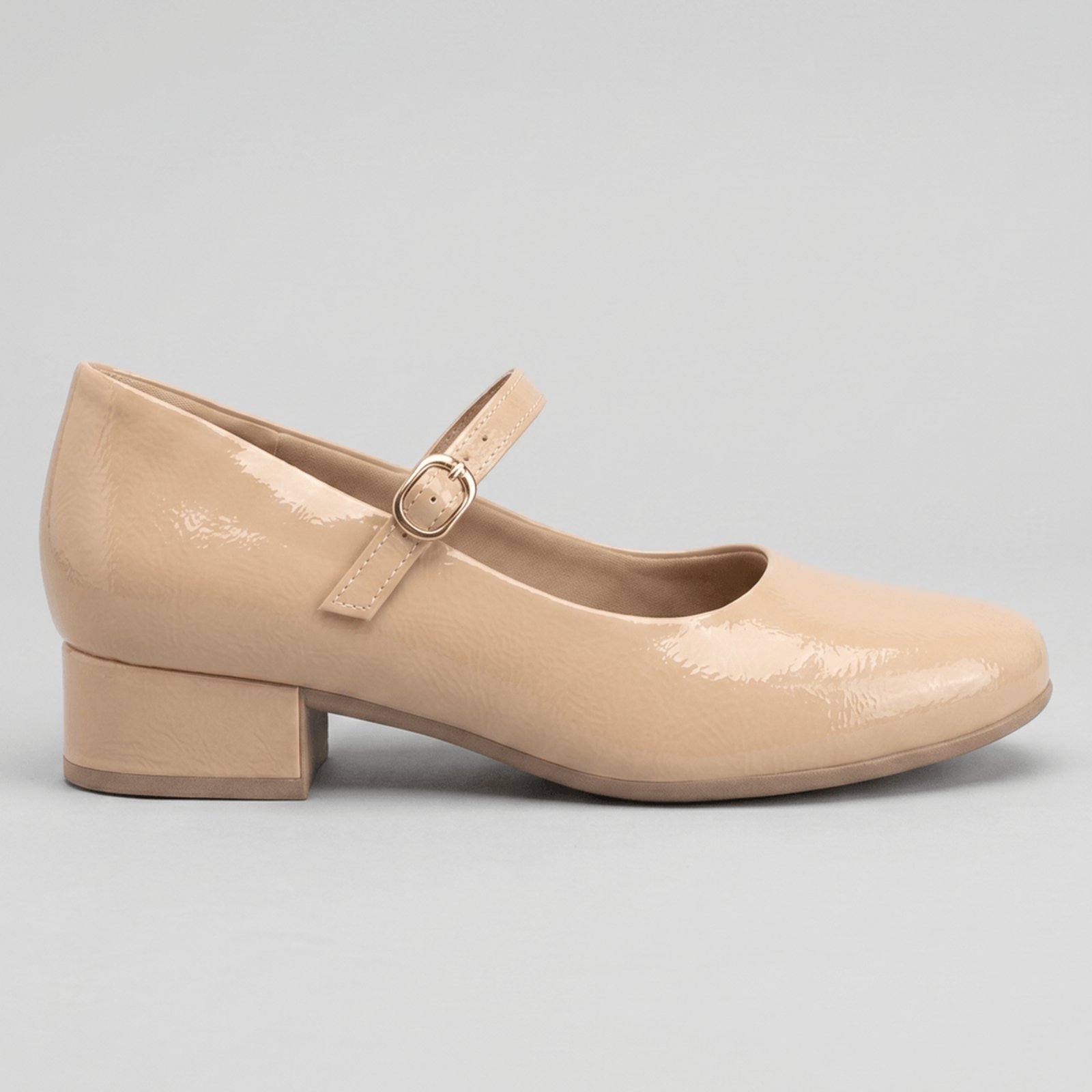 Scarpin Boneca Salto Baixo Rose