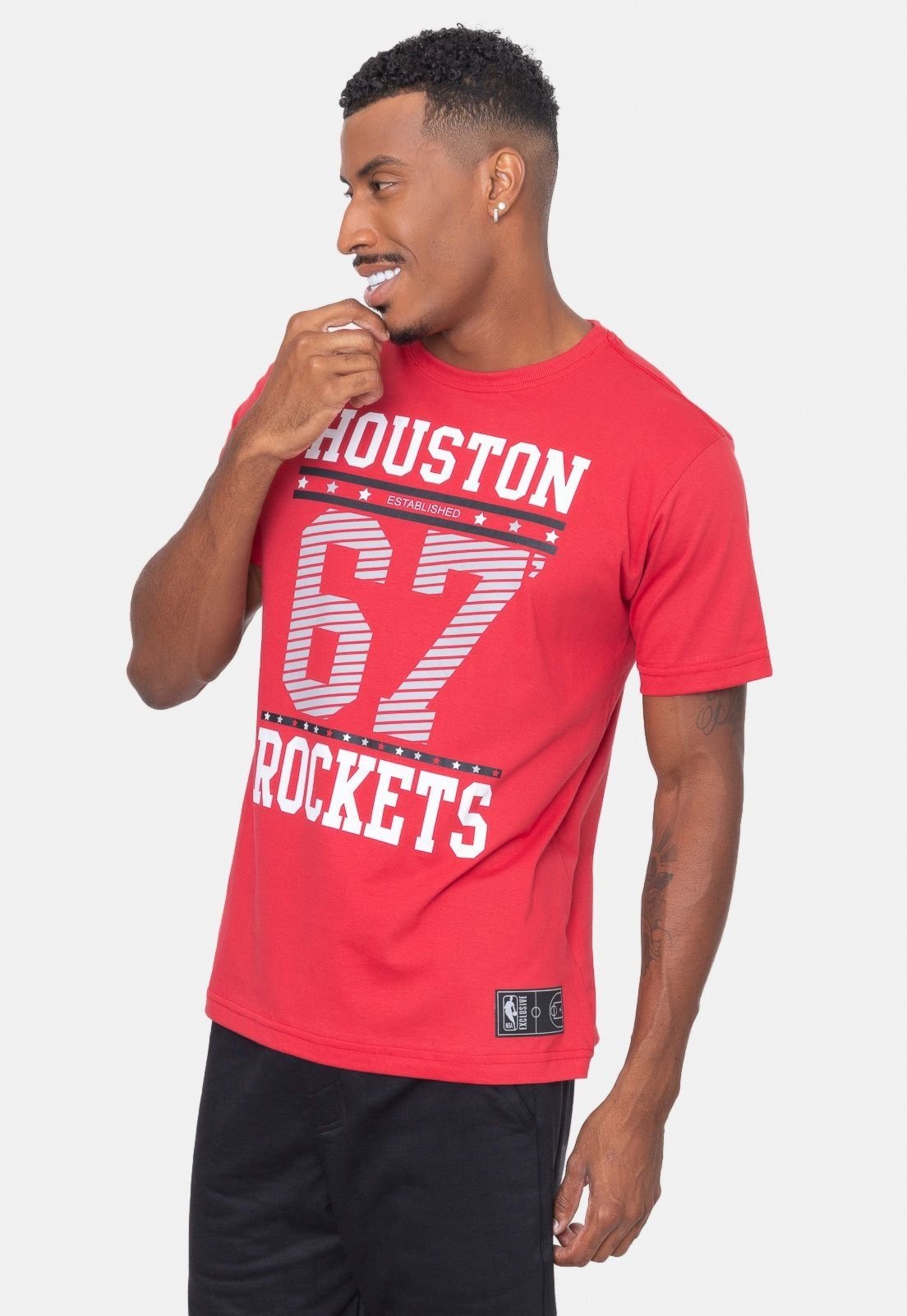 Camiseta NBA Color Year Houston Rockets Vermelha