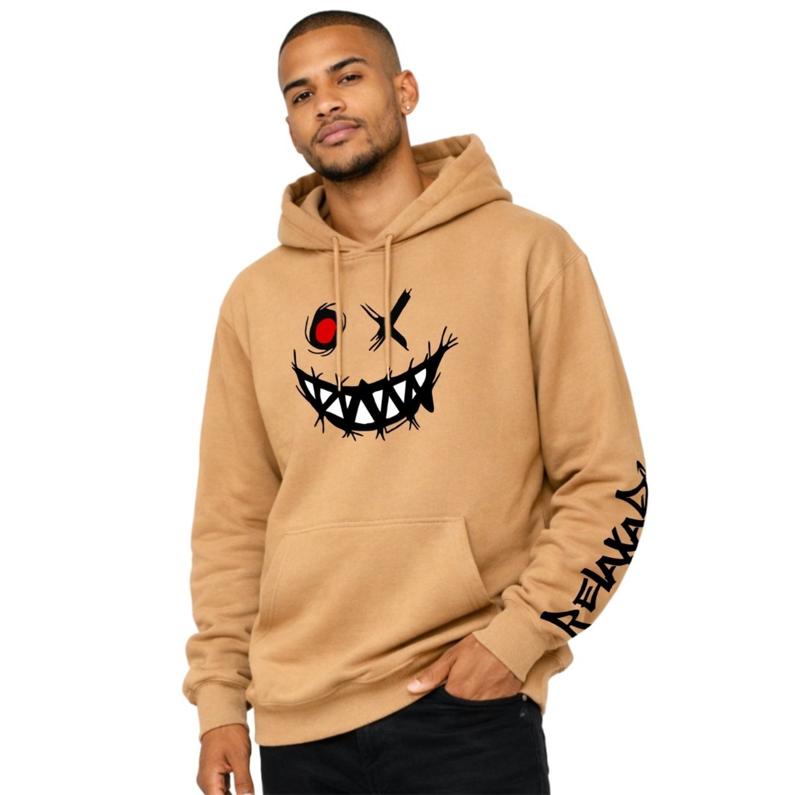 Blusa de Frio Moletom Masculino Casaco com Capuz Estampa do Manga 09