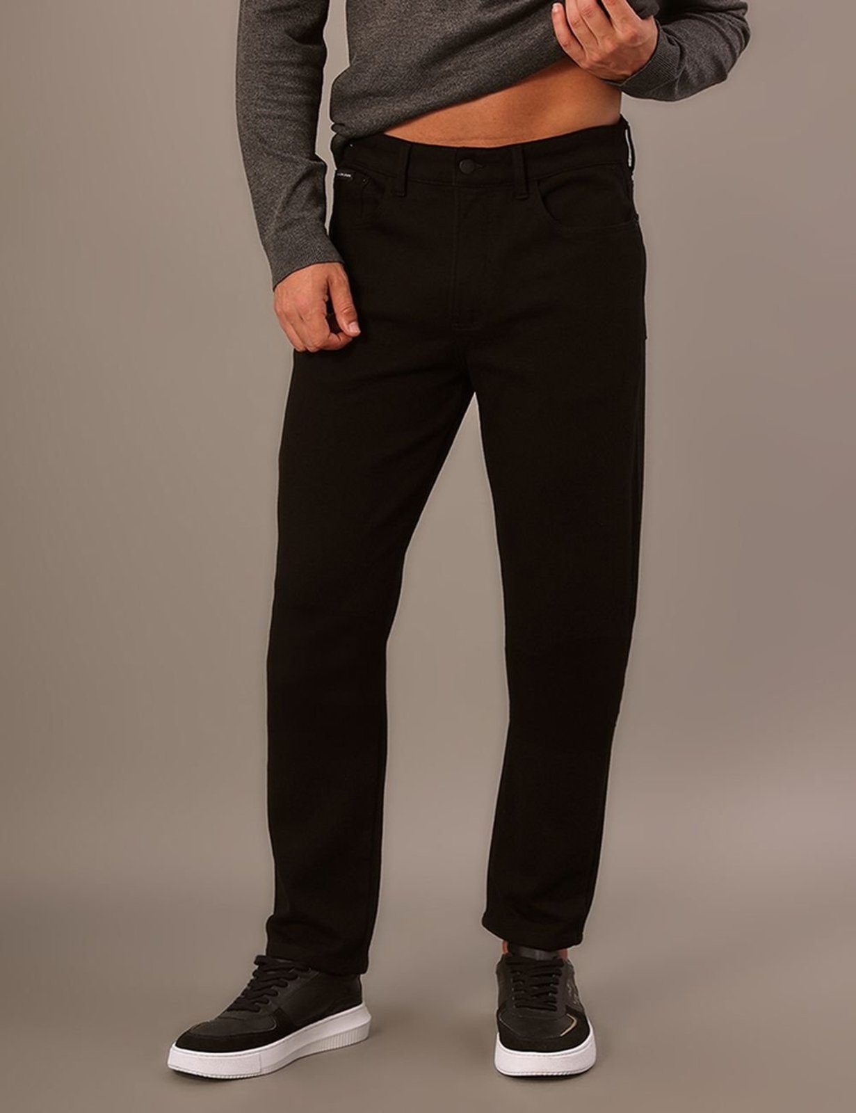 Calça Calvin Klein Jeans 5 Pockets Slim - Preto Calvin Klein Jeans
