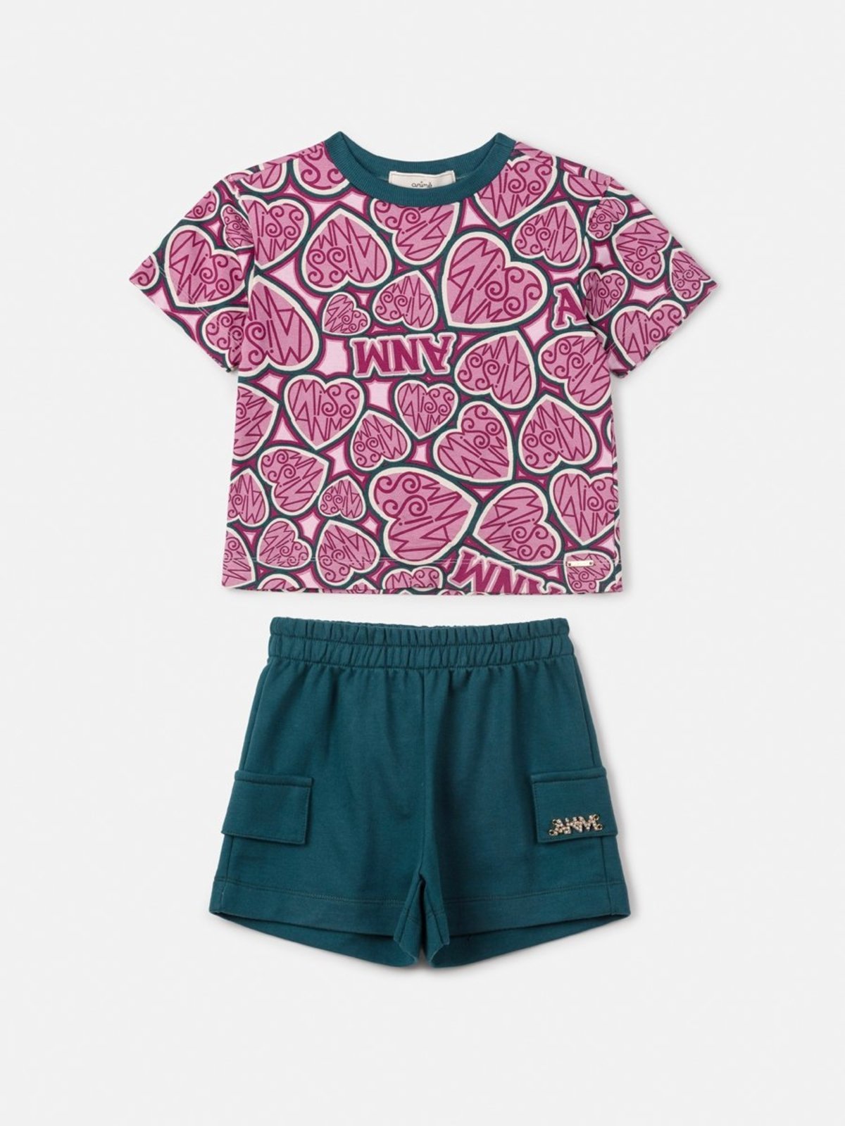 Infantil - Conjunto com Estampa de Corações