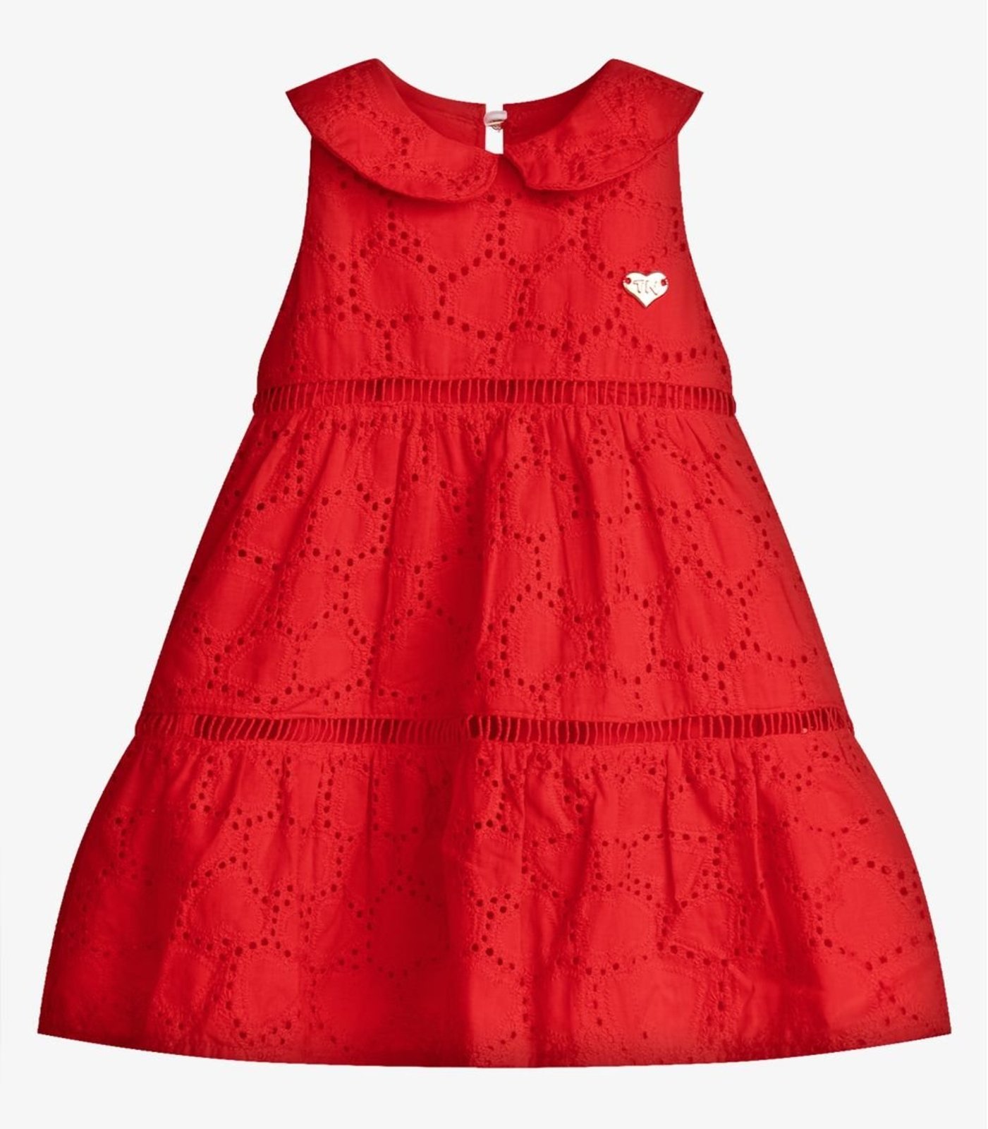 Infantil - Vestido Menina Tecido Laise Trick Nick Vermelho