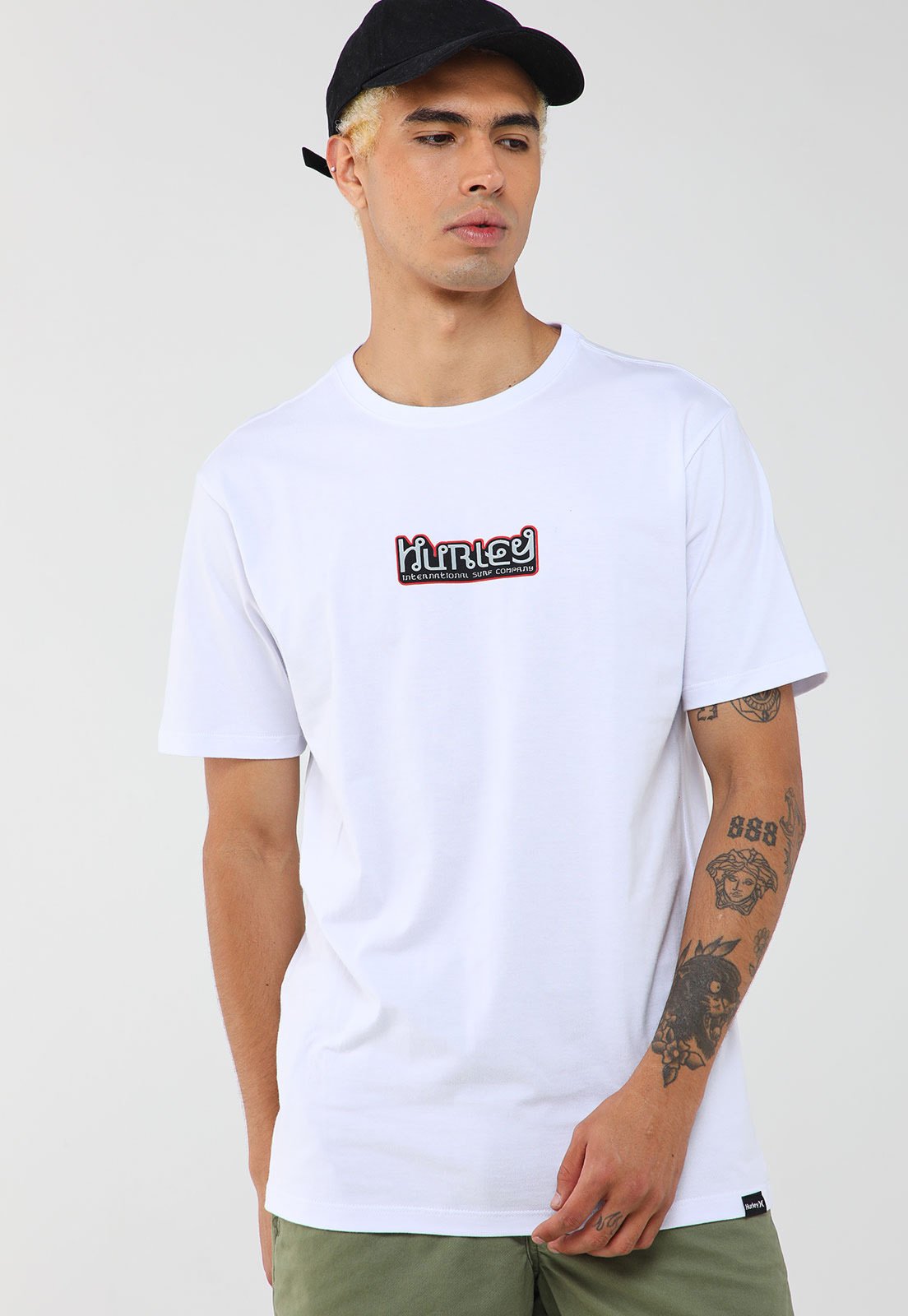 Camiseta Masculina Hurley Silk Barong Branca