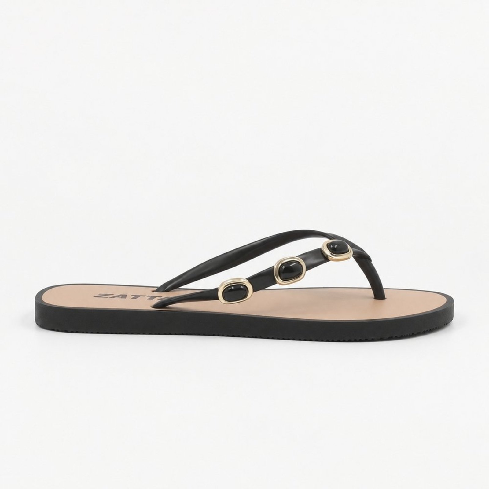 Chinelo Zatta de Dedo Pedras Patrícia Preta