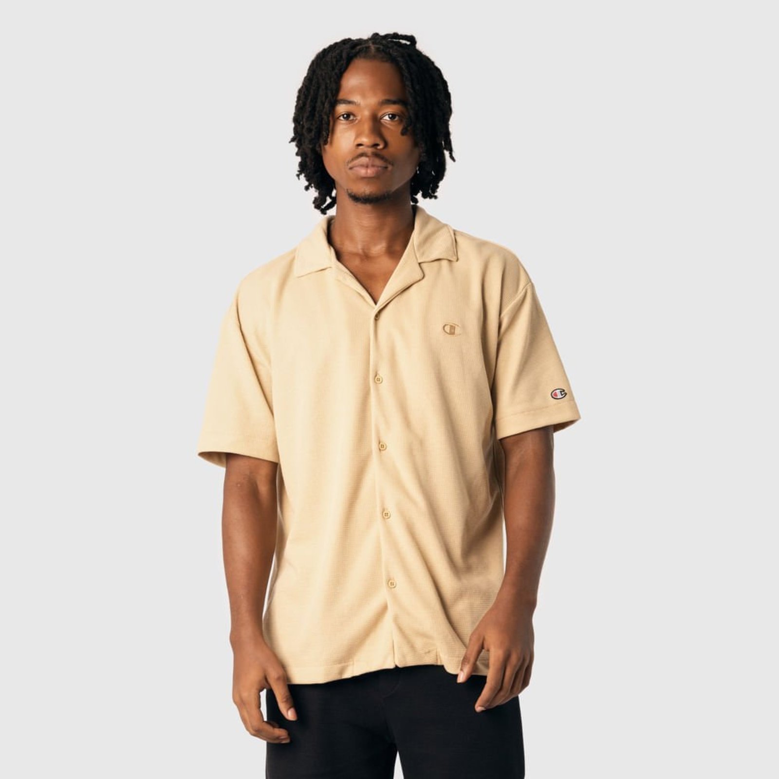 CAMISA CHAMPION LIFE WAFFLE PIQUET C LOGO