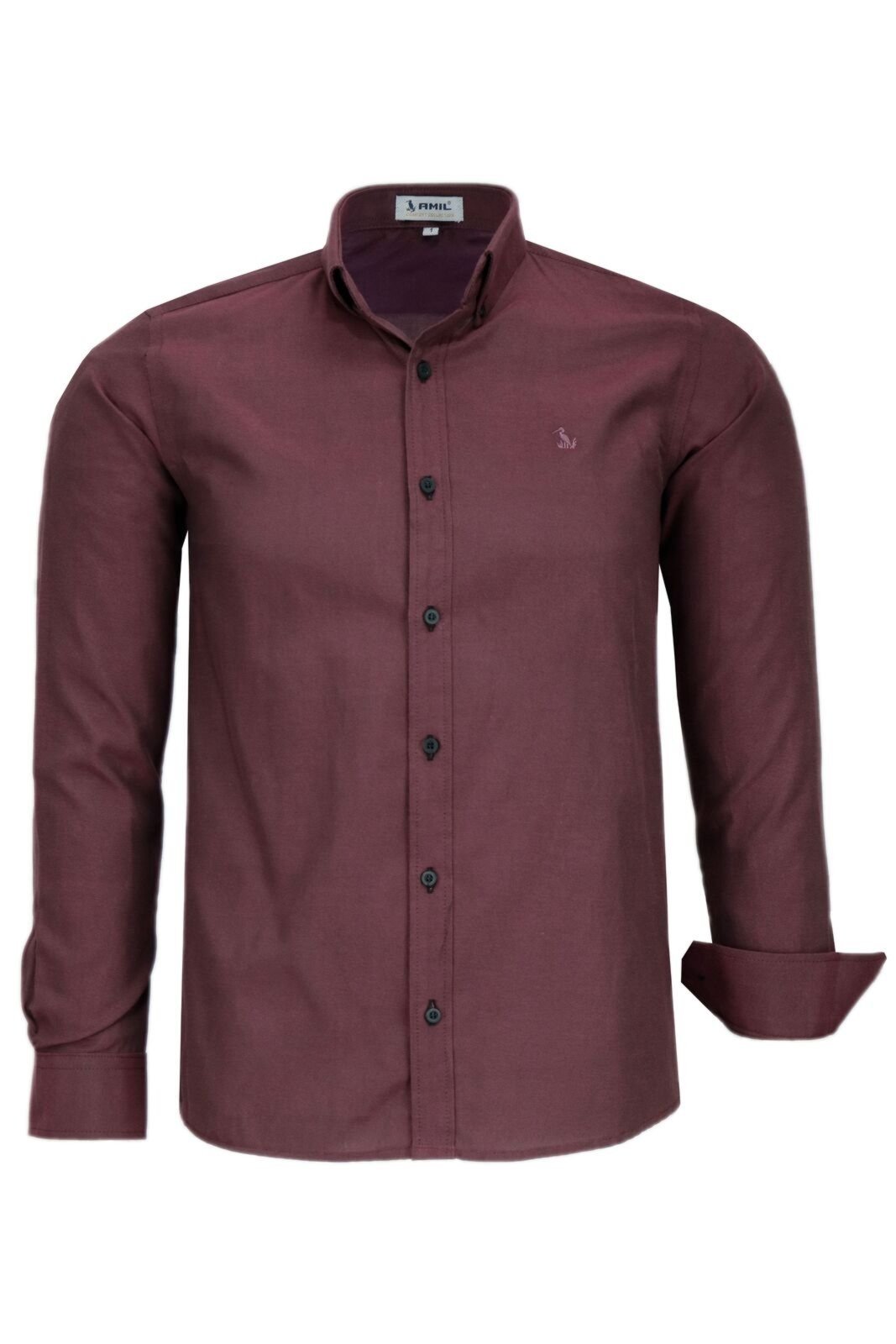 Camisa Social Amil Manga Longa Comfort Fácil De Passar 1826